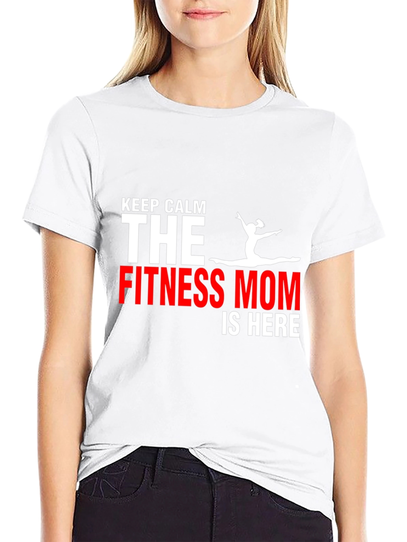Fitness Mom T-Shirt - Keep Calm Gym Motivation