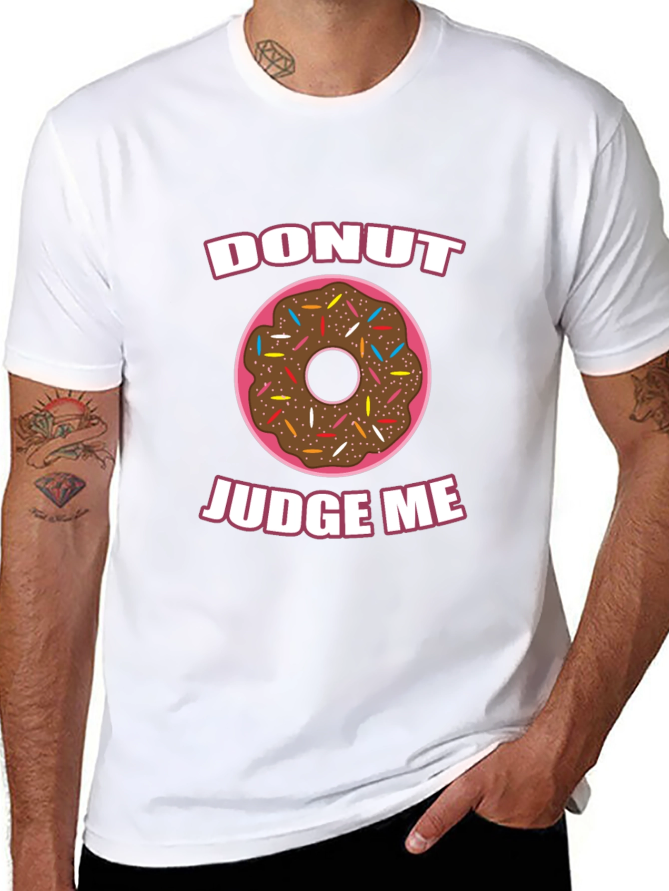 Donut Judge Me Funny Graphic T-Shirt