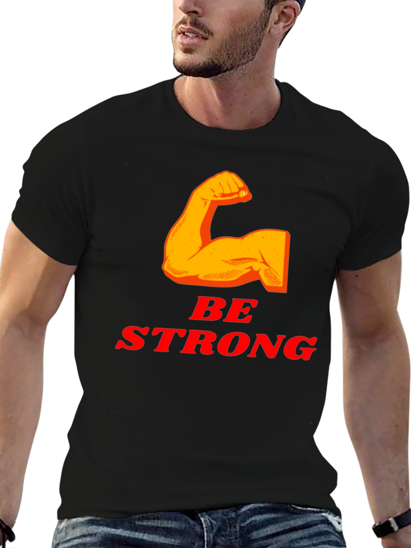 Be Strong T-Shirt - Black Graphic Tee