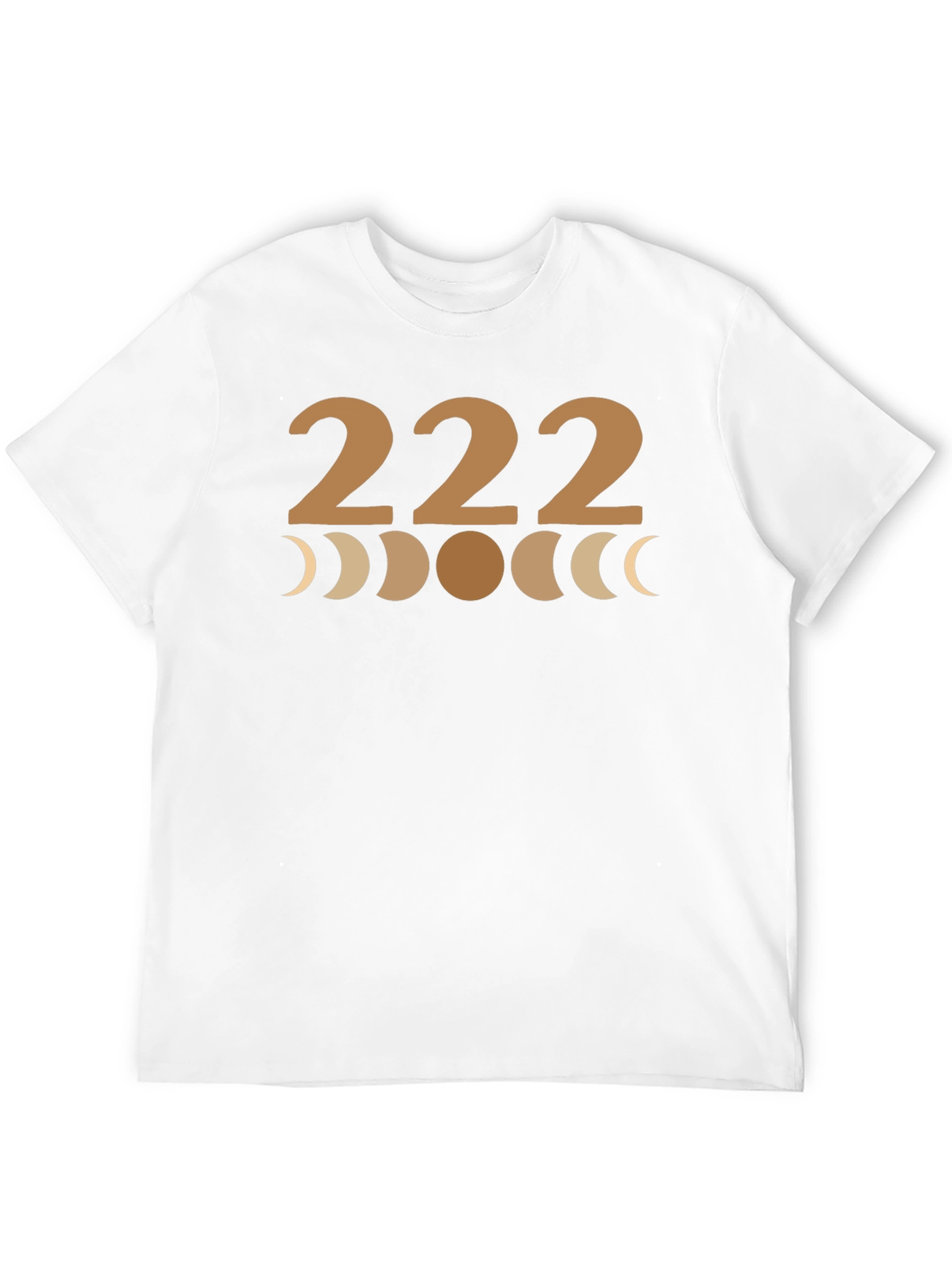 222 Moon Phase Graphic Tee - Black Cotton T-Shirt