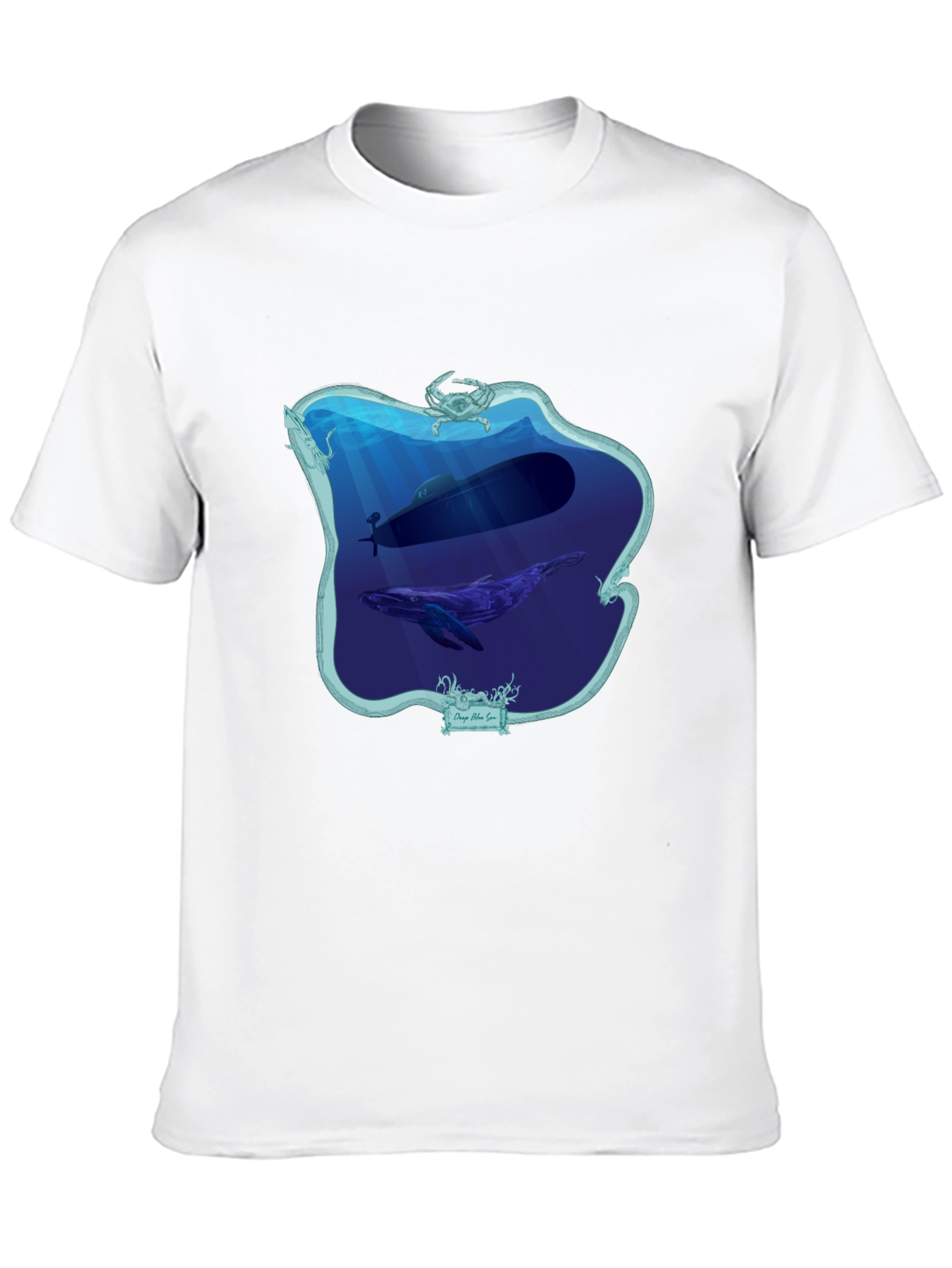 Deep Sea Submarine Whale Graphic T-Shirt