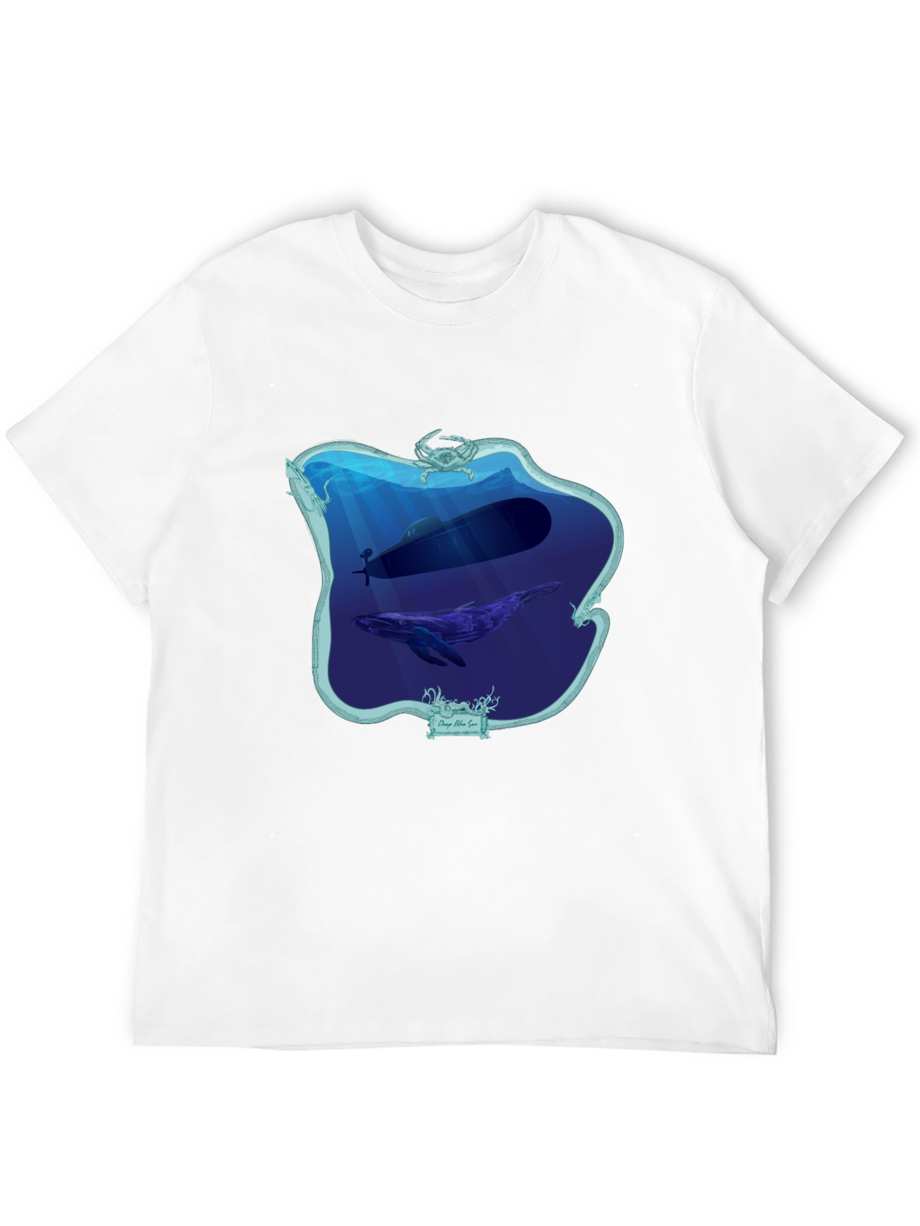 Deep Sea Submarine Whale Graphic T-Shirt