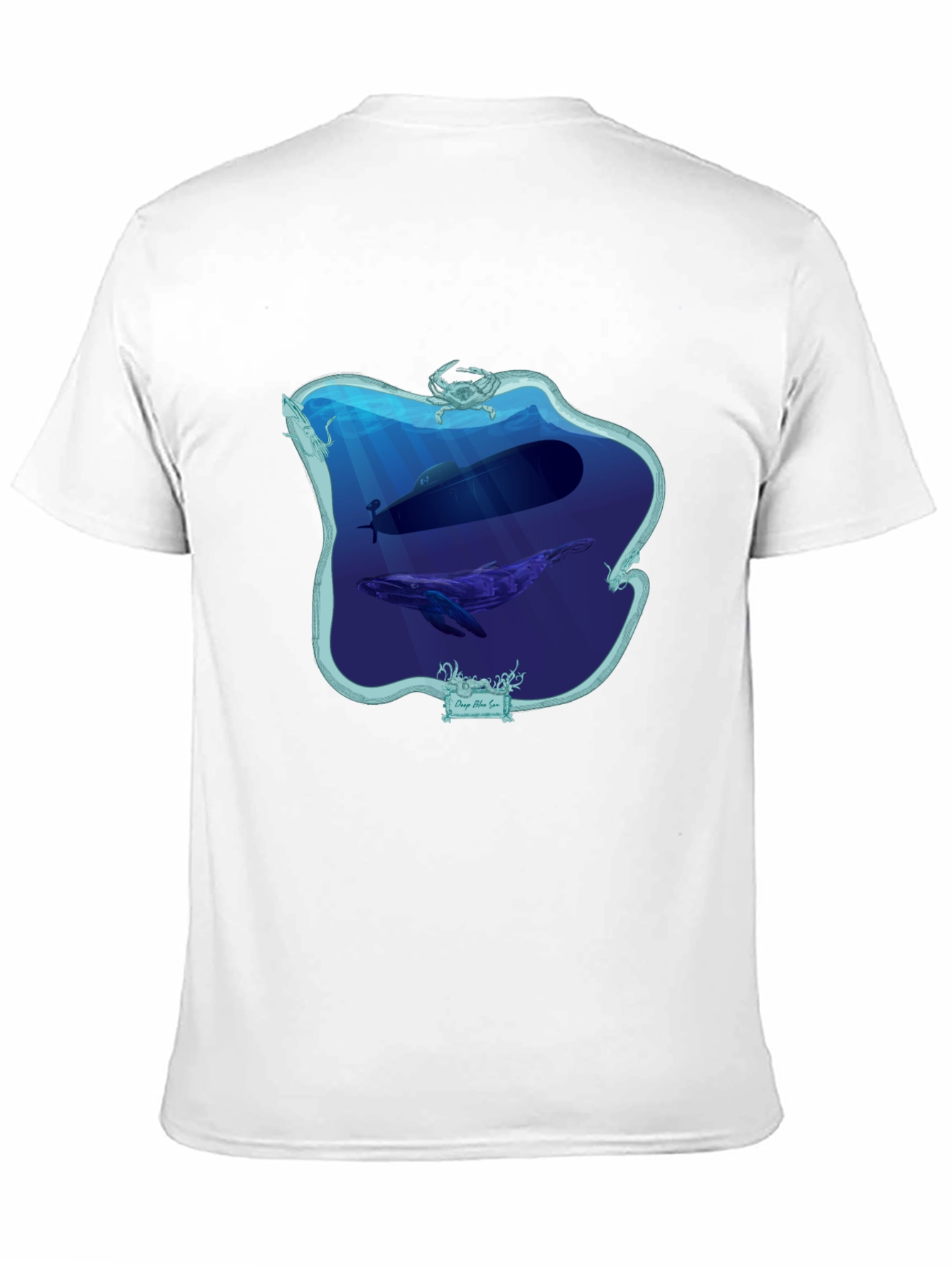 Deep Sea Submarine Whale Graphic T-Shirt