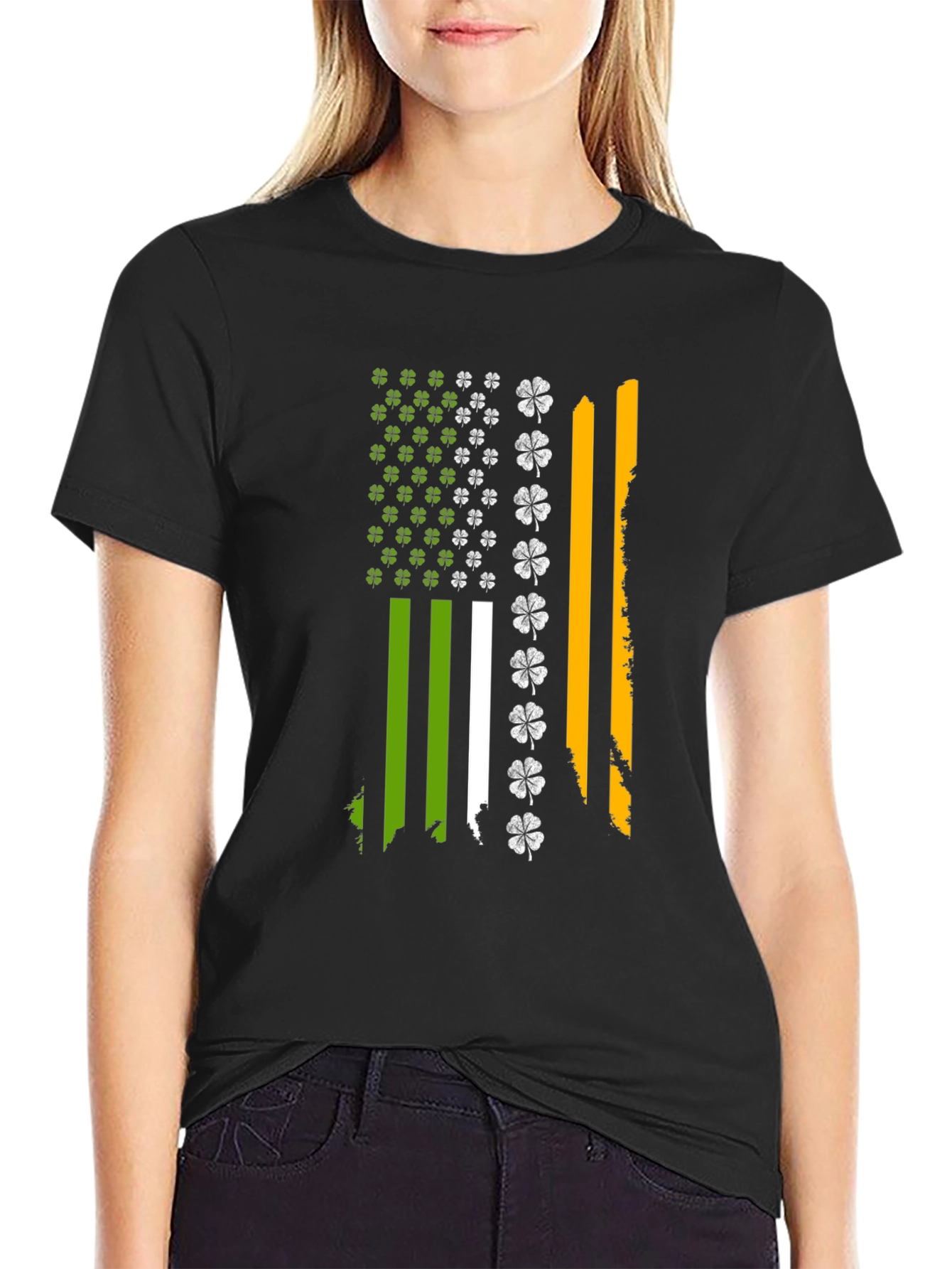 Irish Flag Shamrock Mens T-Shirt