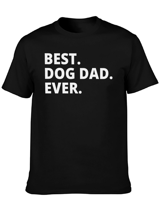 Best Dog Dad Ever Black T-Shirt