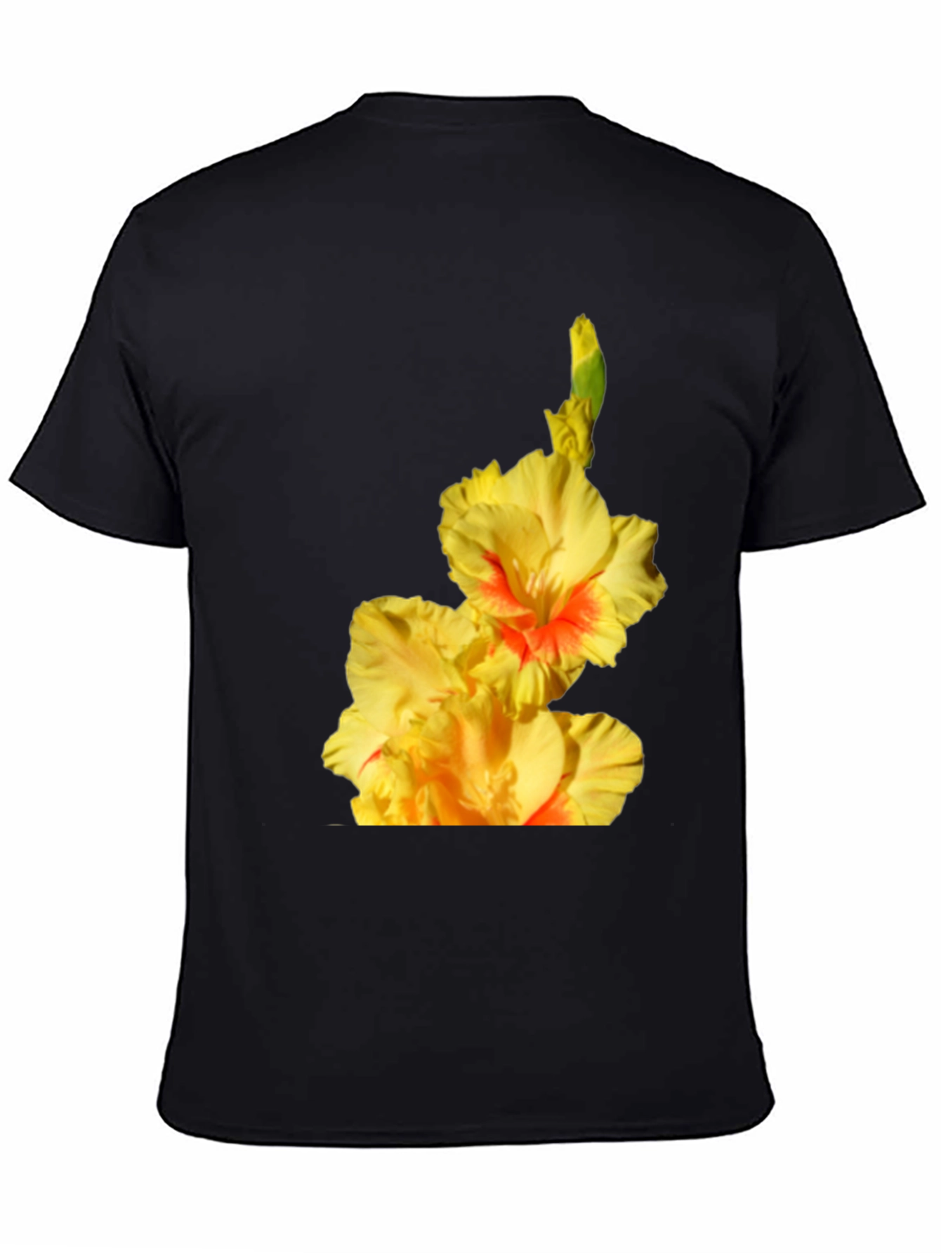 Floral Print T-Shirt: Vibrant Gladiolus Design