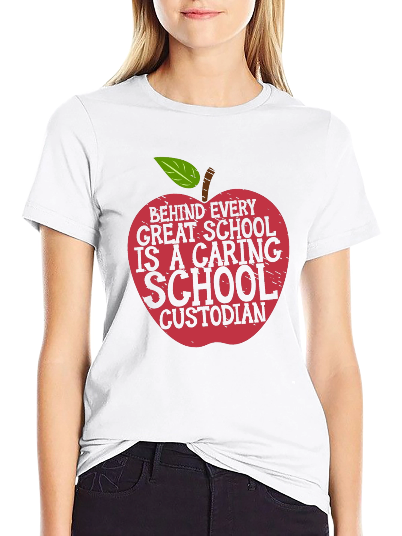 Caring School Custodian Graphic T-Shirt
