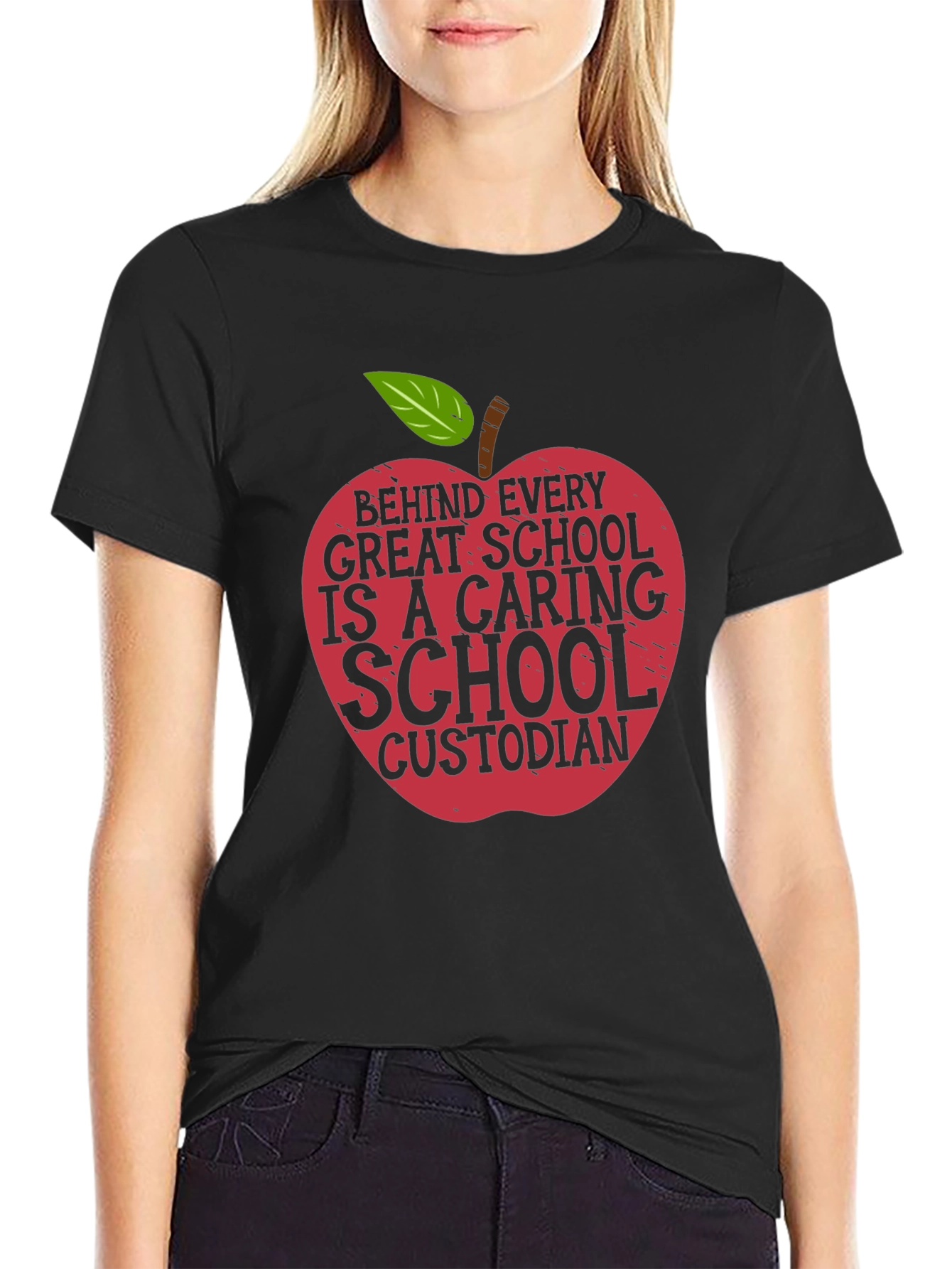 Caring School Custodian Graphic T-Shirt
