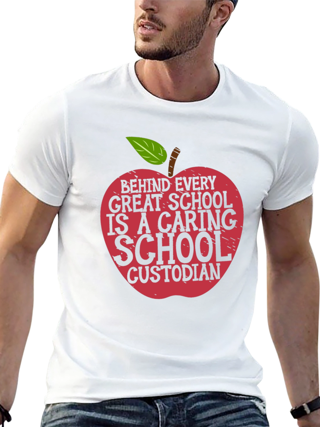 Caring School Custodian Graphic T-Shirt