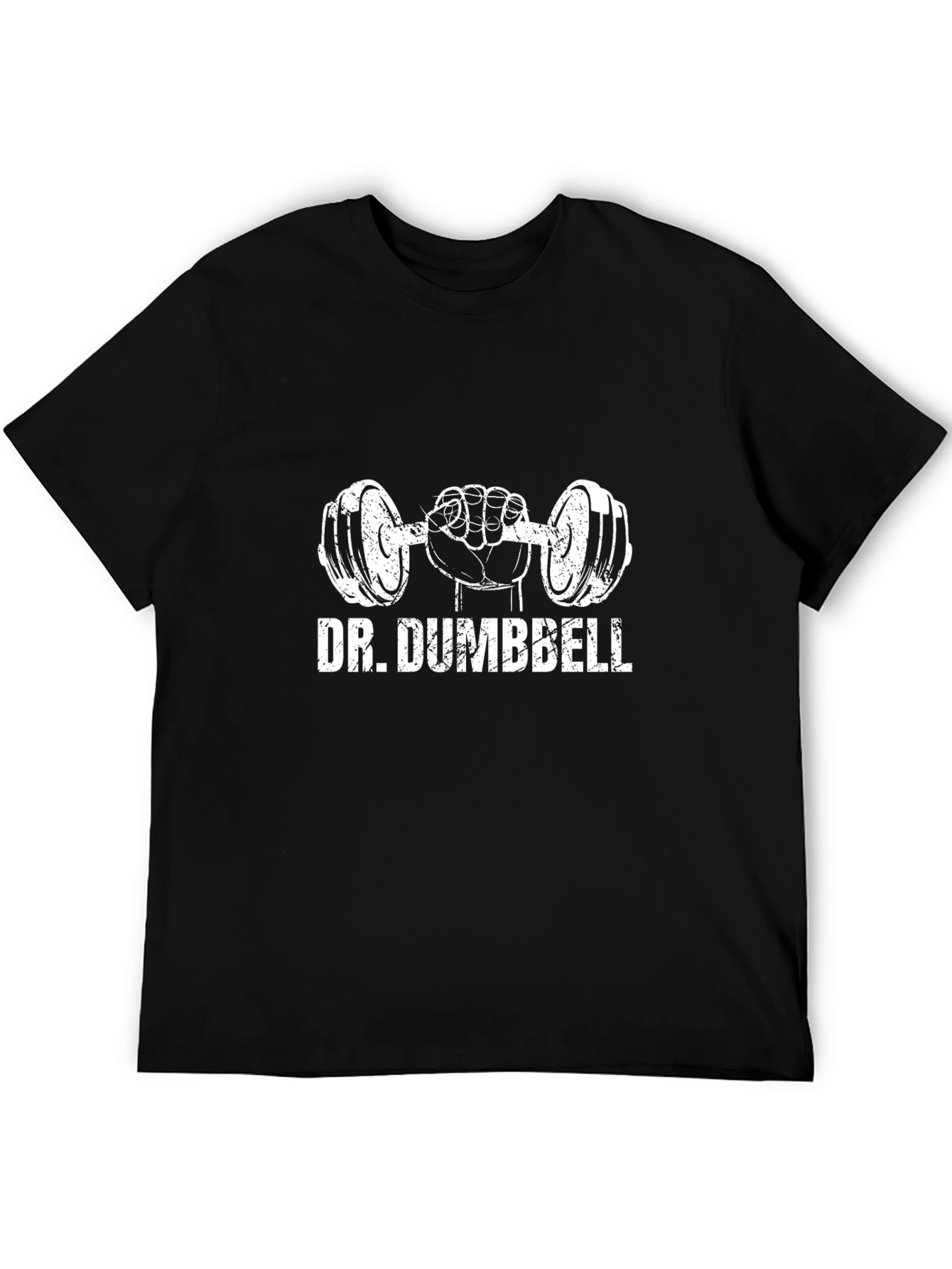Dr. Dumbbell Black Graphic T-Shirt