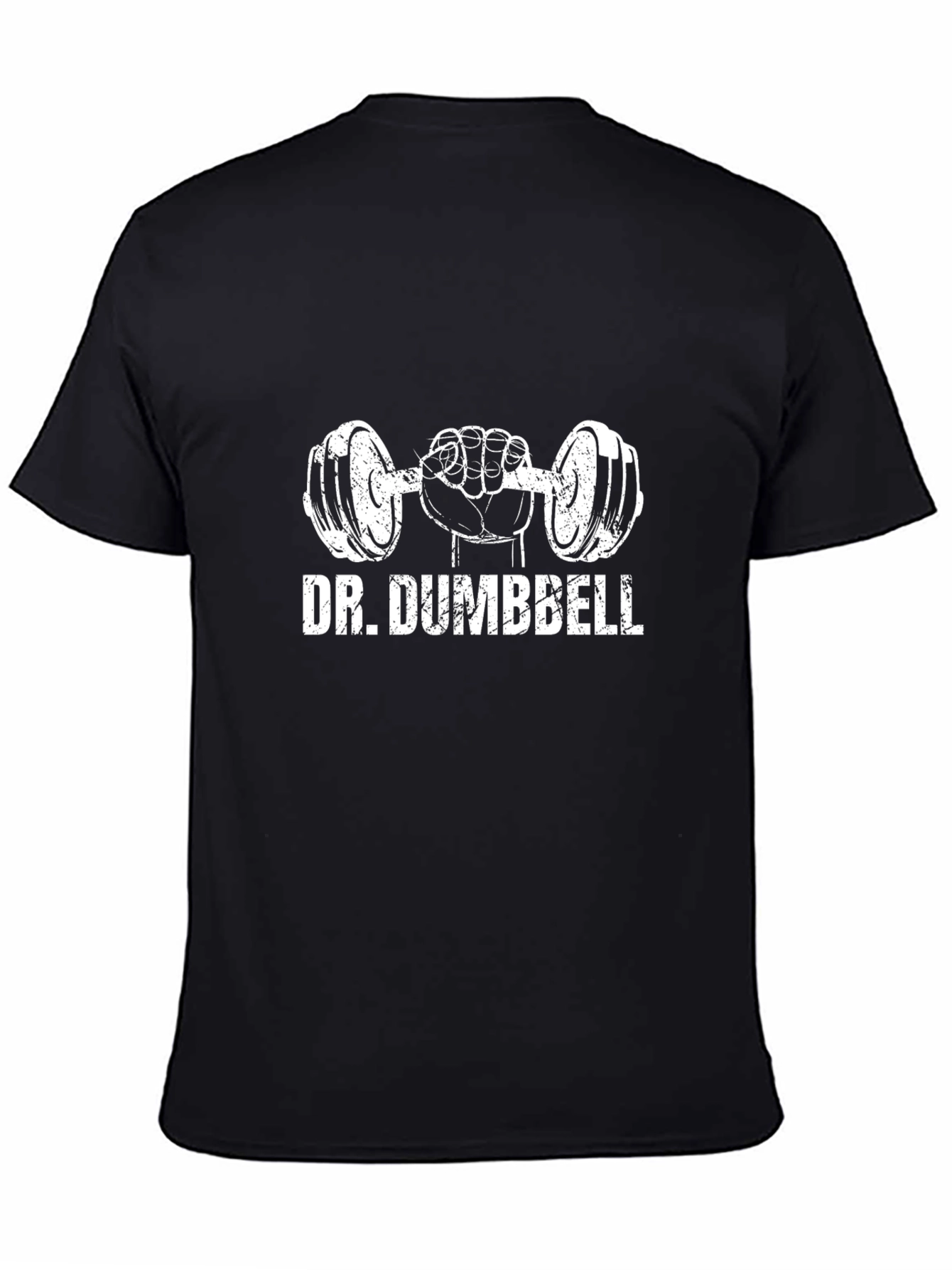 Dr. Dumbbell Black Graphic T-Shirt