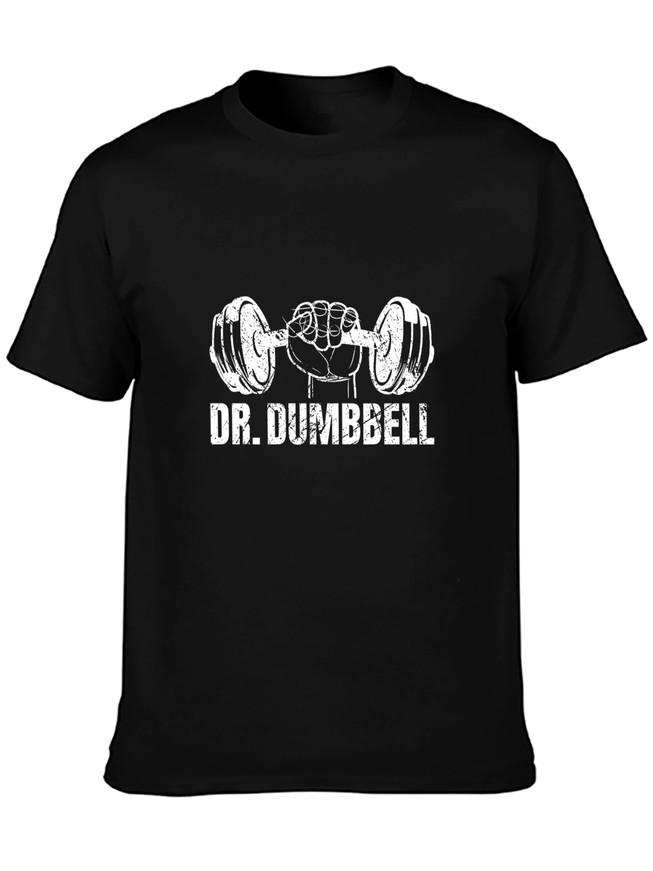 Dr. Dumbbell Black Graphic T-Shirt