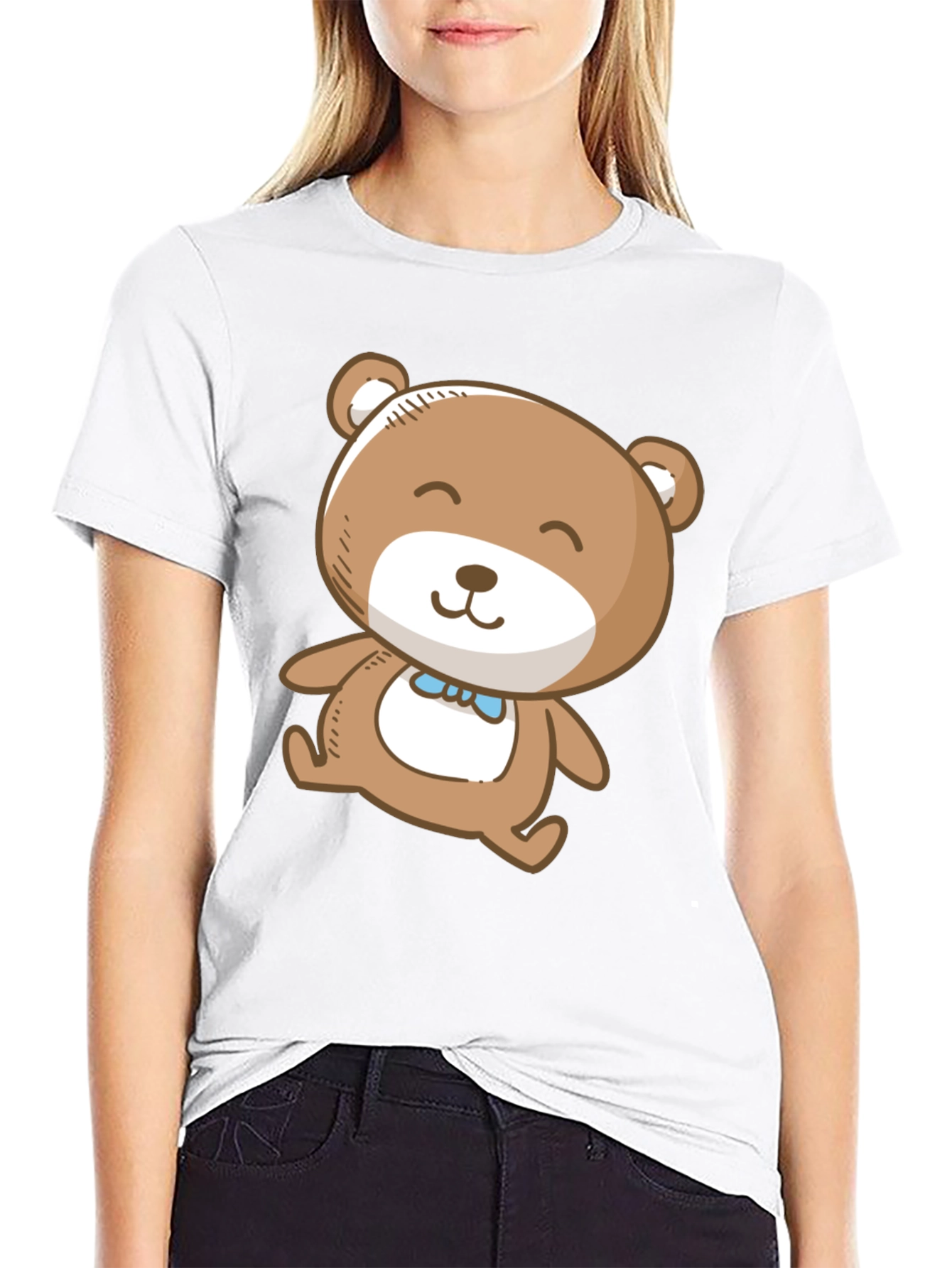 Cute Cartoon Bear Graphic T-Shirt