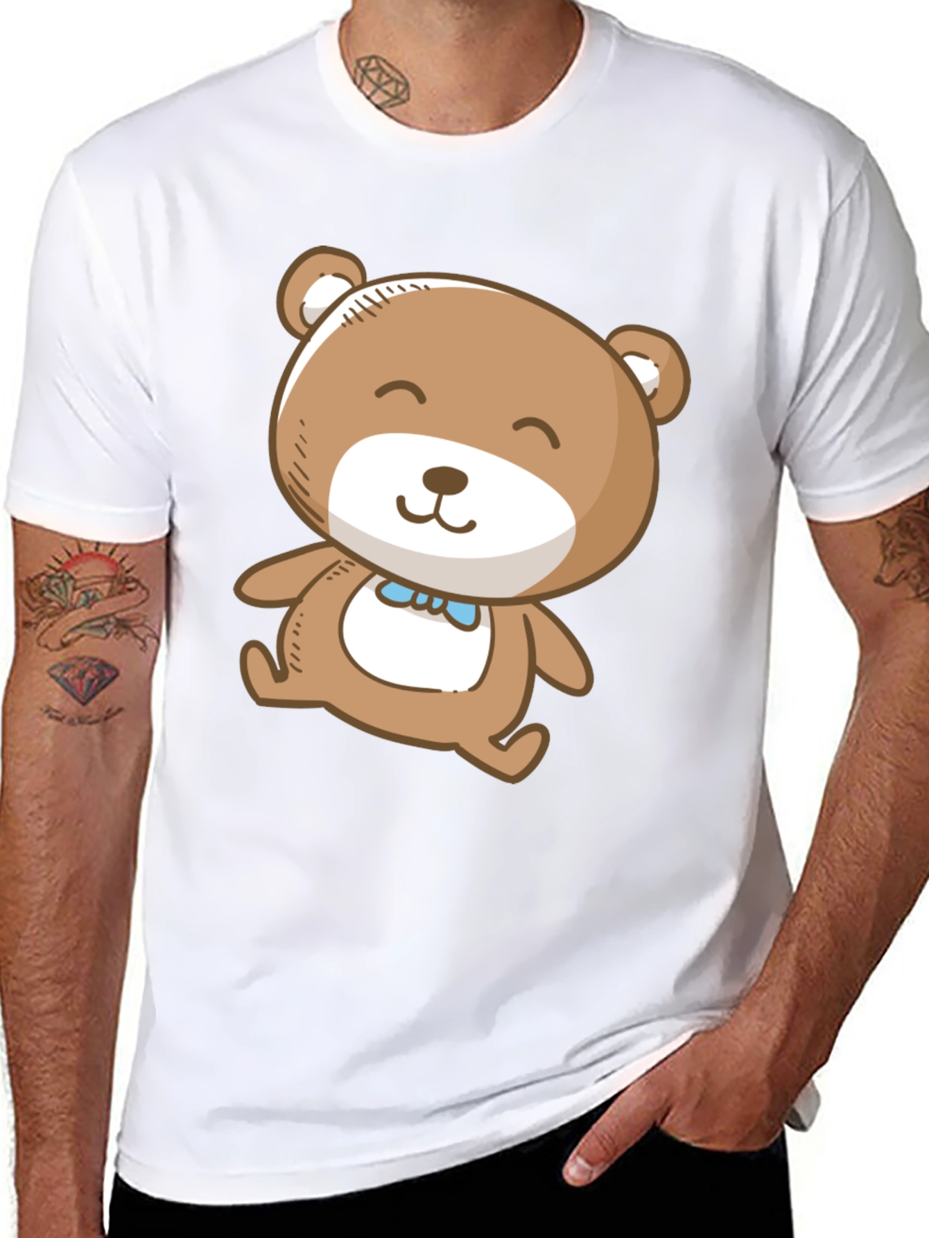 Cute Cartoon Bear Graphic T-Shirt