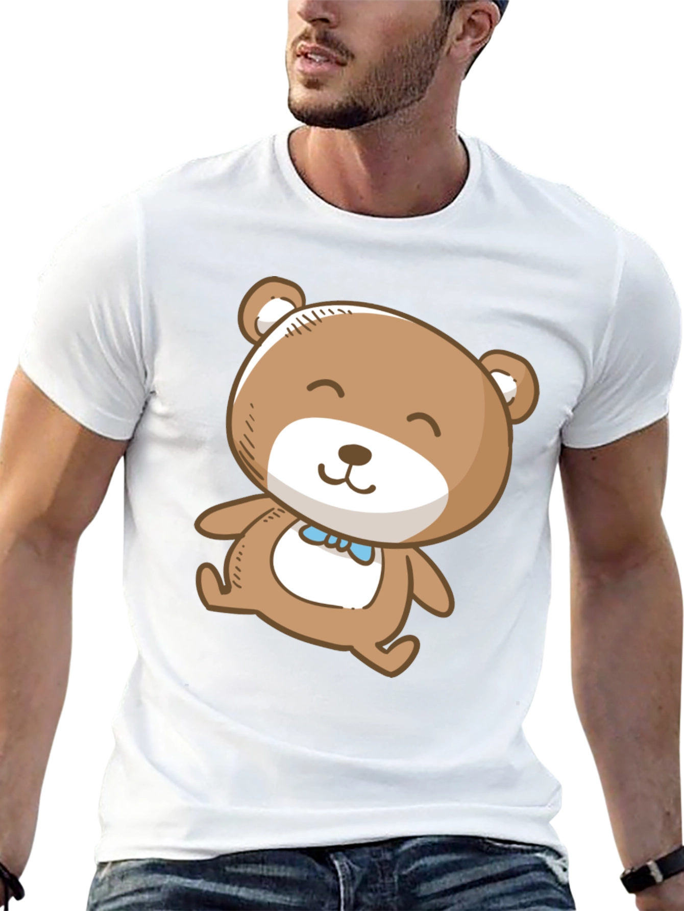Cute Cartoon Bear Graphic T-Shirt