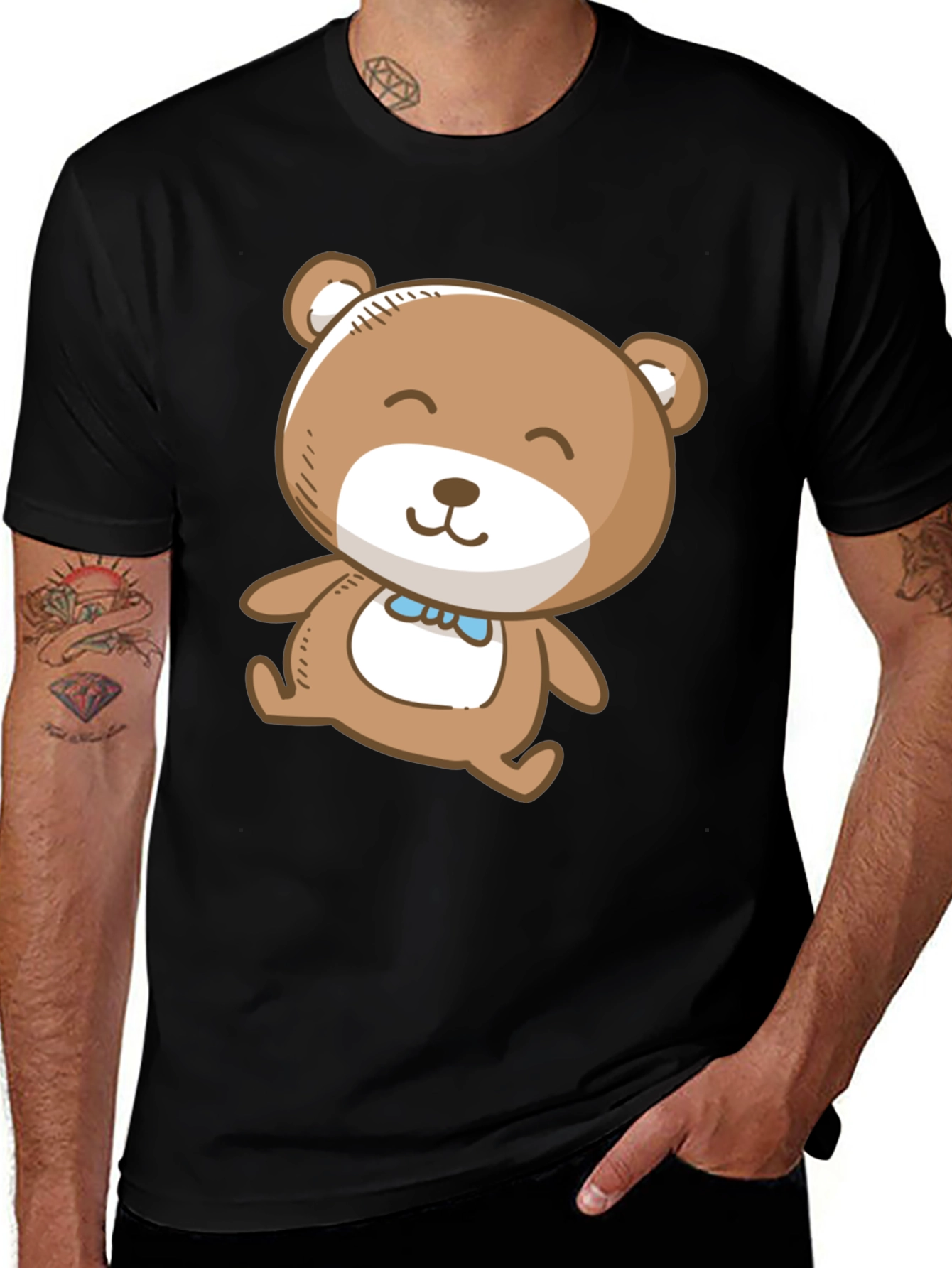 Cute Cartoon Bear Graphic T-Shirt