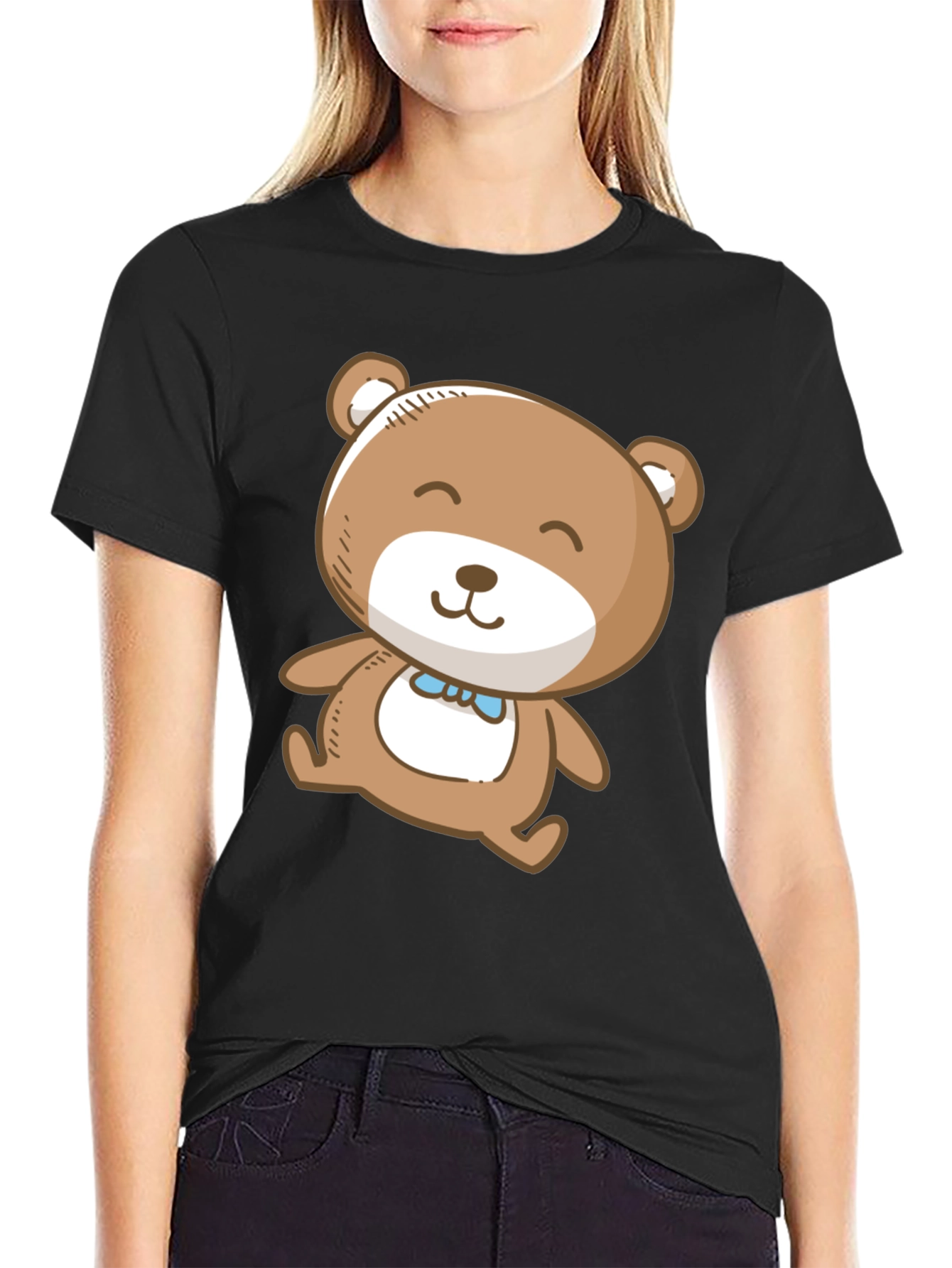 Cute Cartoon Bear Graphic T-Shirt