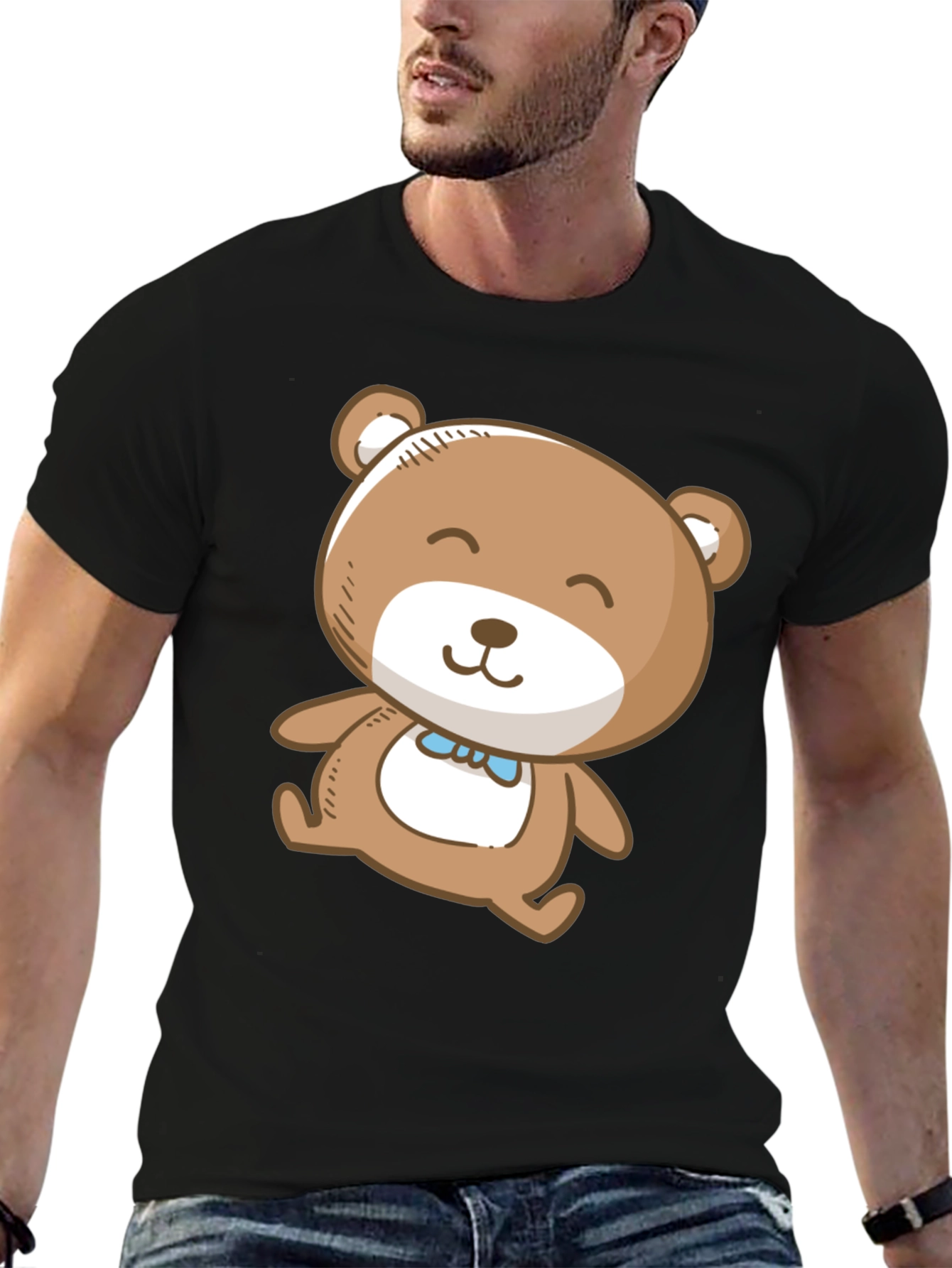 Cute Cartoon Bear Graphic T-Shirt
