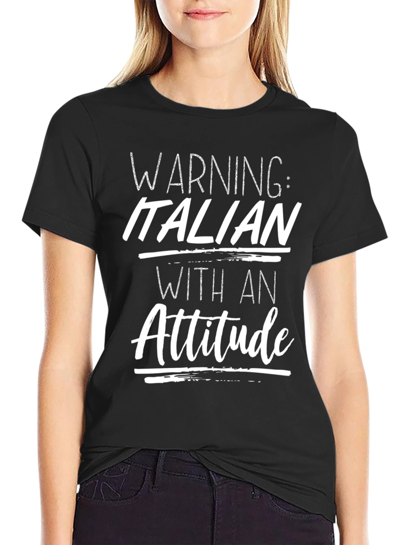 Warning: Italian With An Attitude Graphic Tee