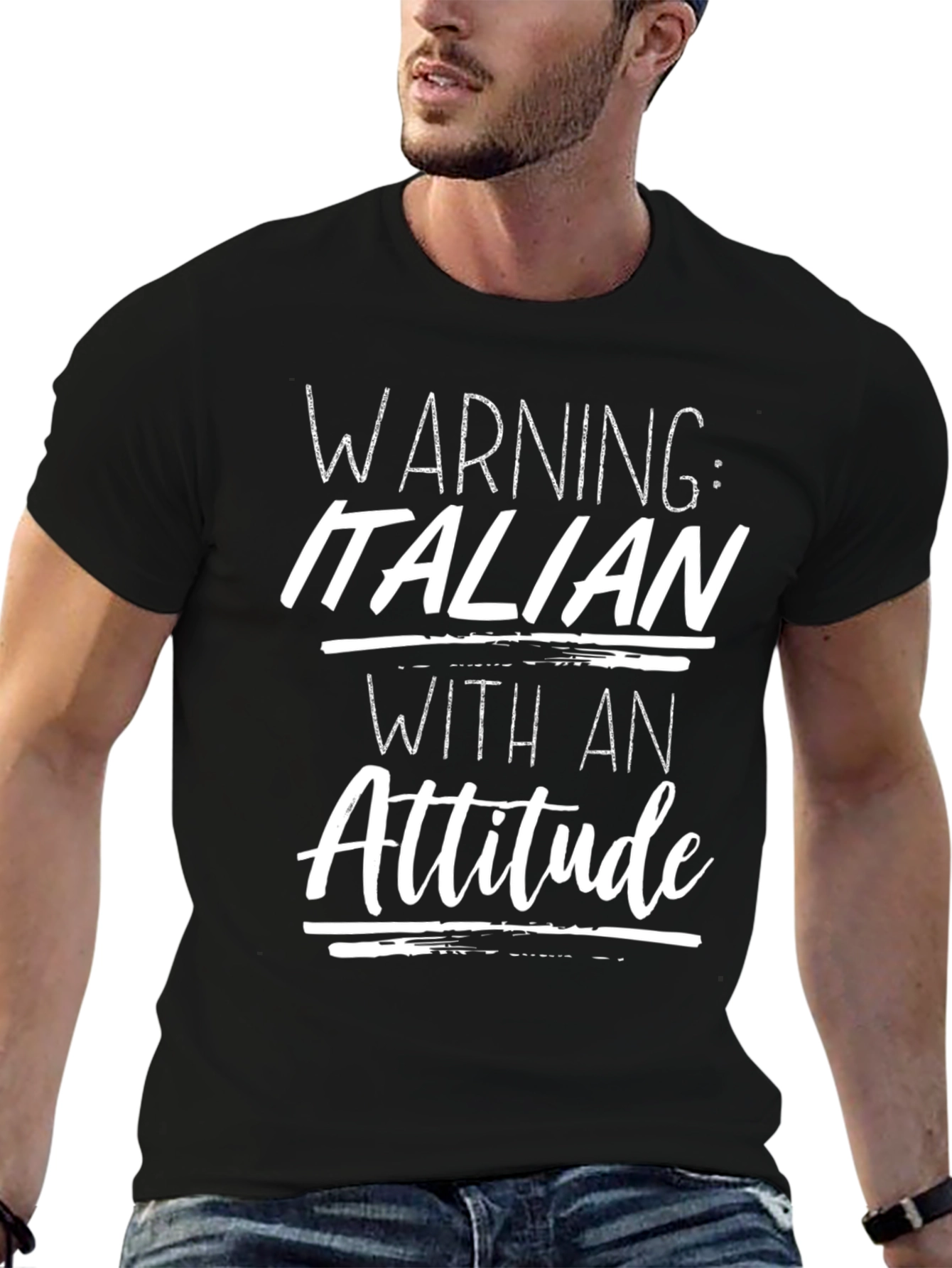 Warning: Italian With An Attitude Graphic Tee