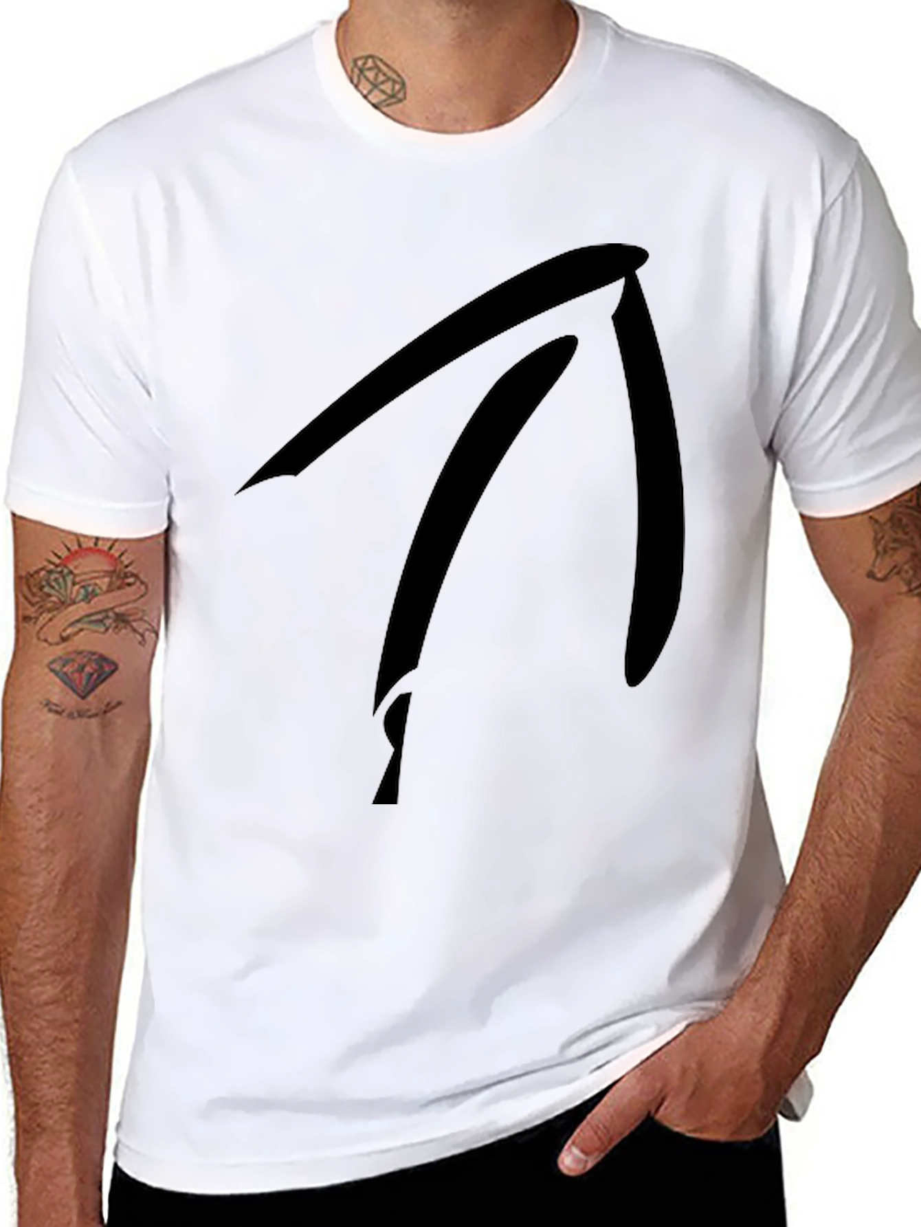Modern Graphic Black T-Shirt - Casual Style
