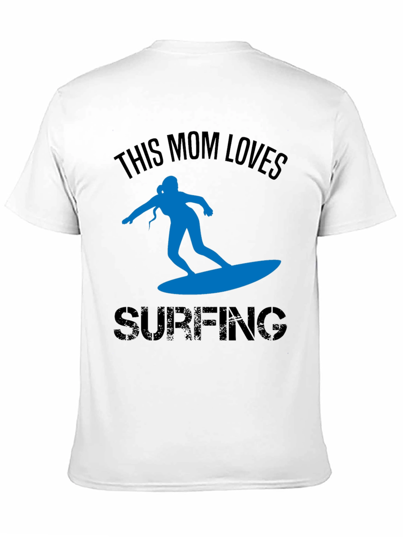This Mom Loves Surfing T-Shirt - Black