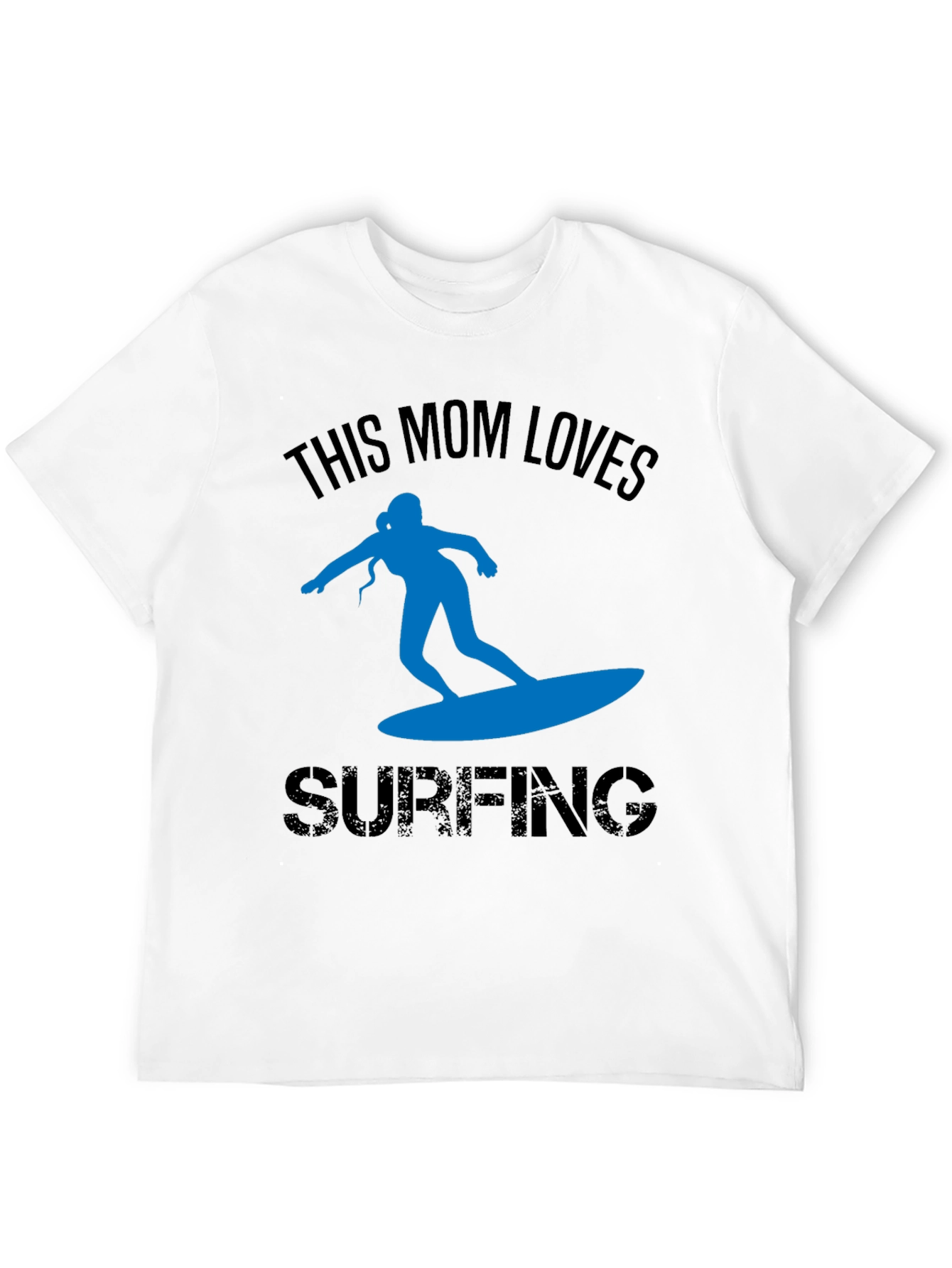 This Mom Loves Surfing T-Shirt - Black