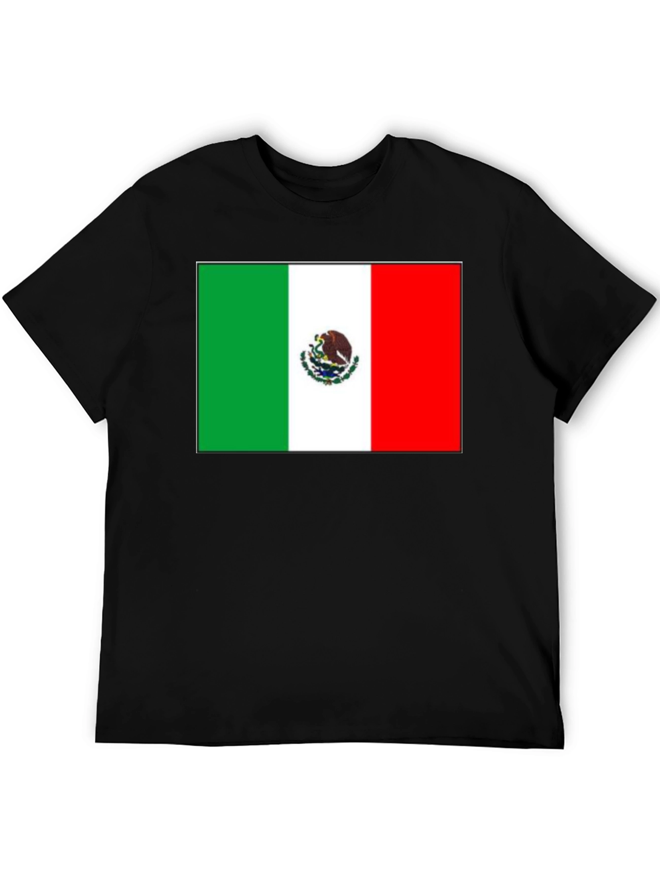 Mexican Flag Graphic T-Shirt - Black Cotton Tee