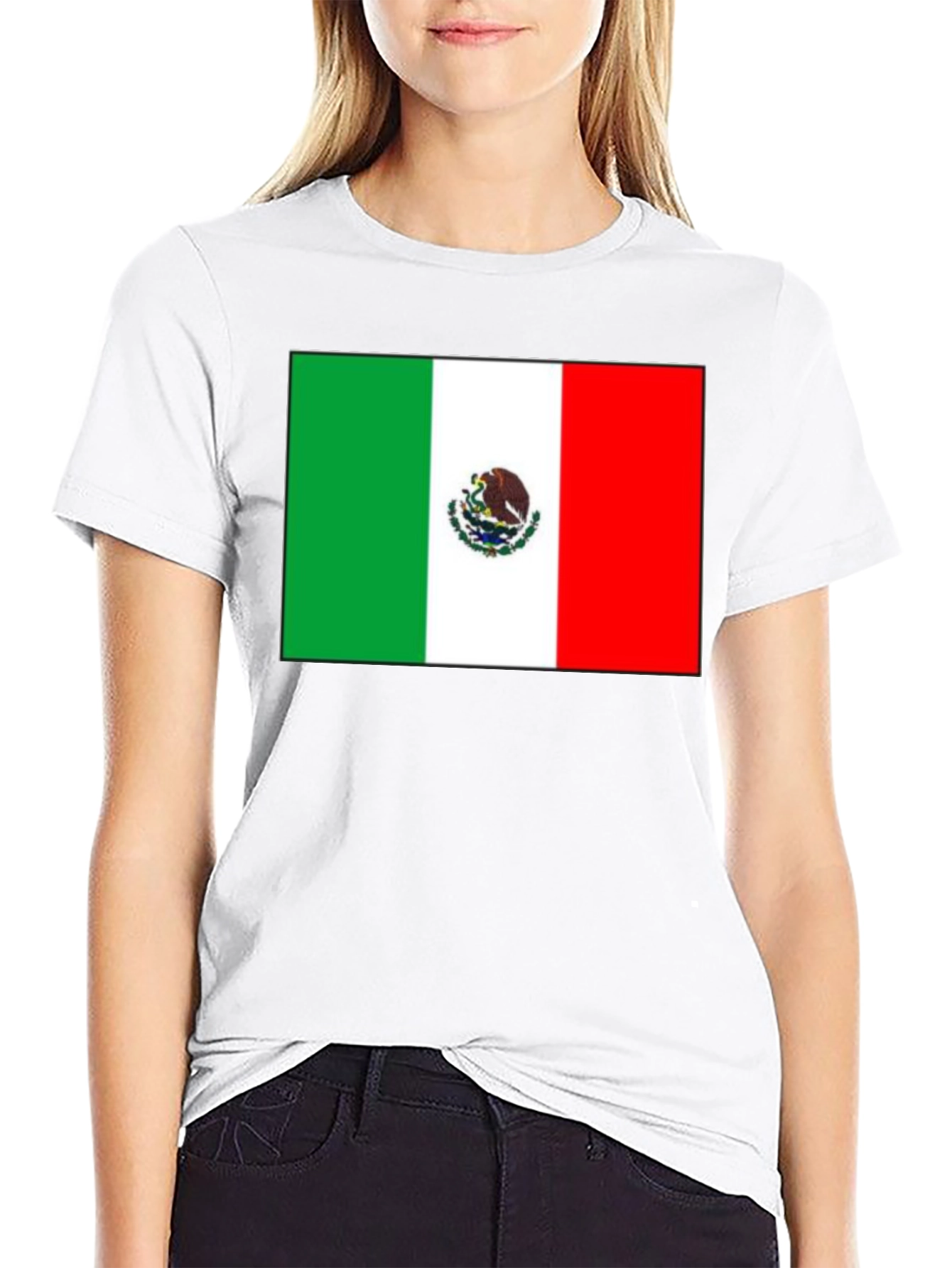 Mexican Flag Graphic T-Shirt - Black Cotton Tee
