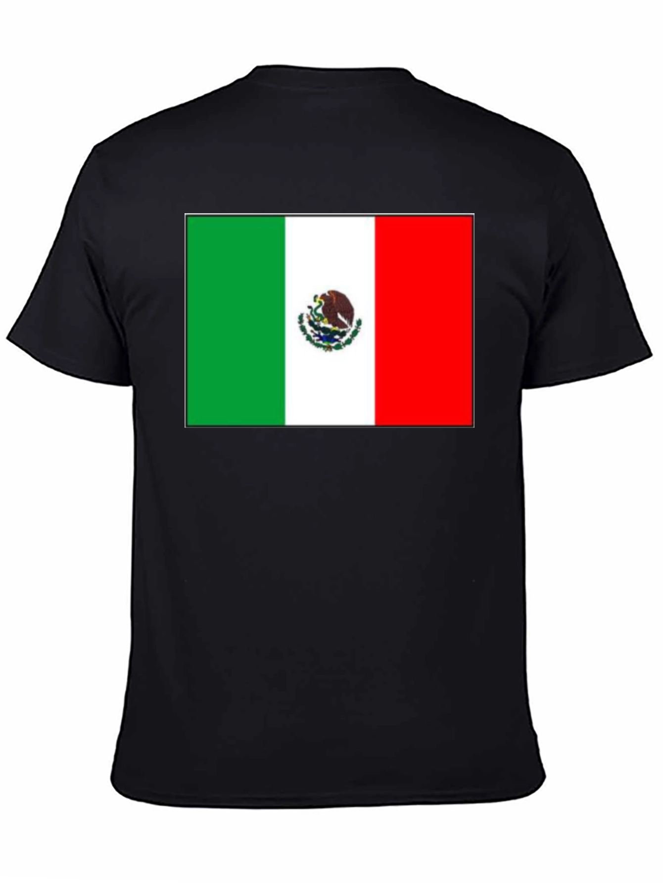 Mexican Flag Graphic T-Shirt - Black Cotton Tee