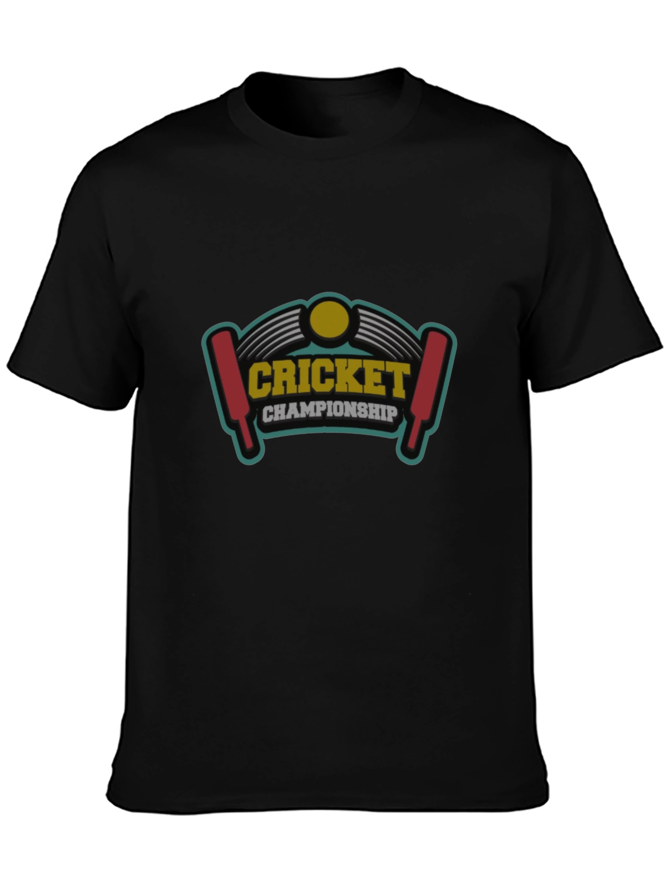 Cricket Championship Graphic Tee - Black