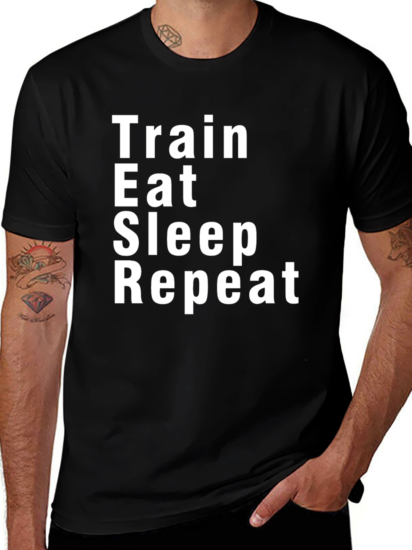 Train Eat Sleep Repeat Graphic Tee