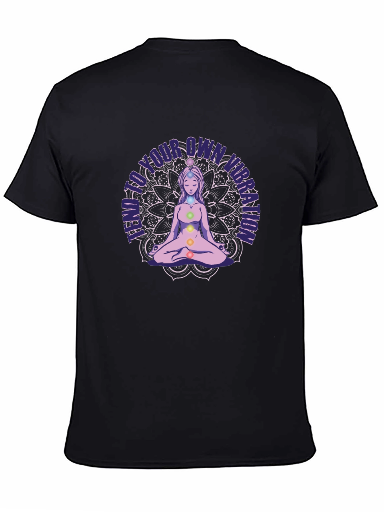 Meditate Your Own Vibration Black Tee