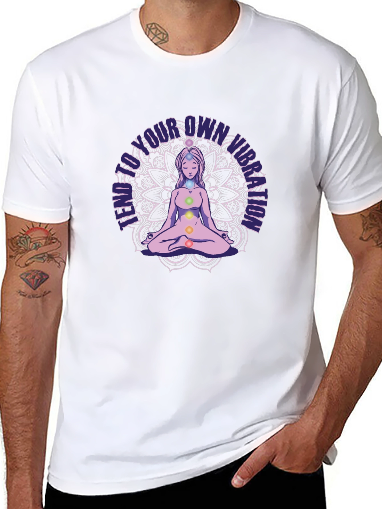 Meditate Your Own Vibration Black Tee