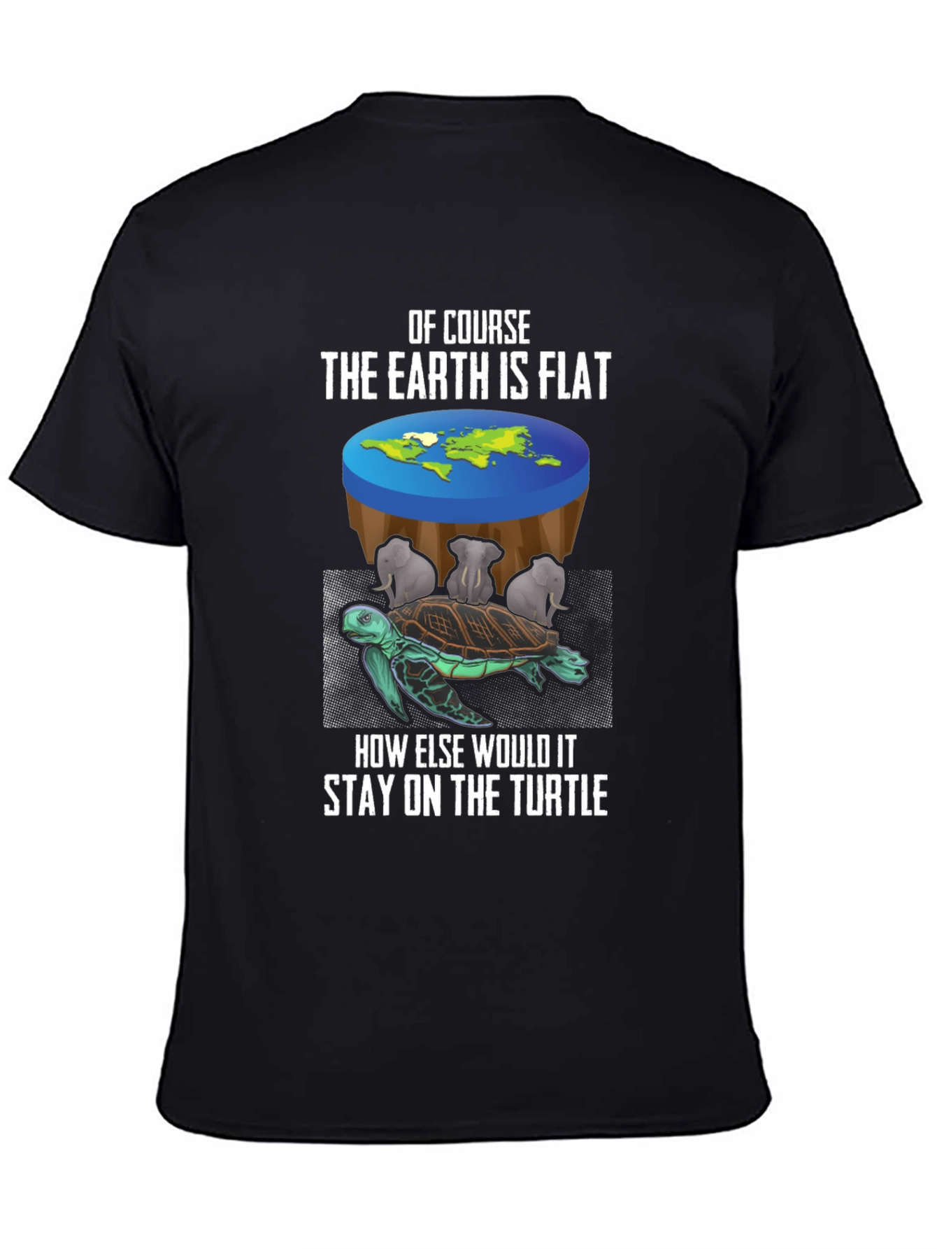 Flat Earth Turtle T-Shirt Conspiracy Theory