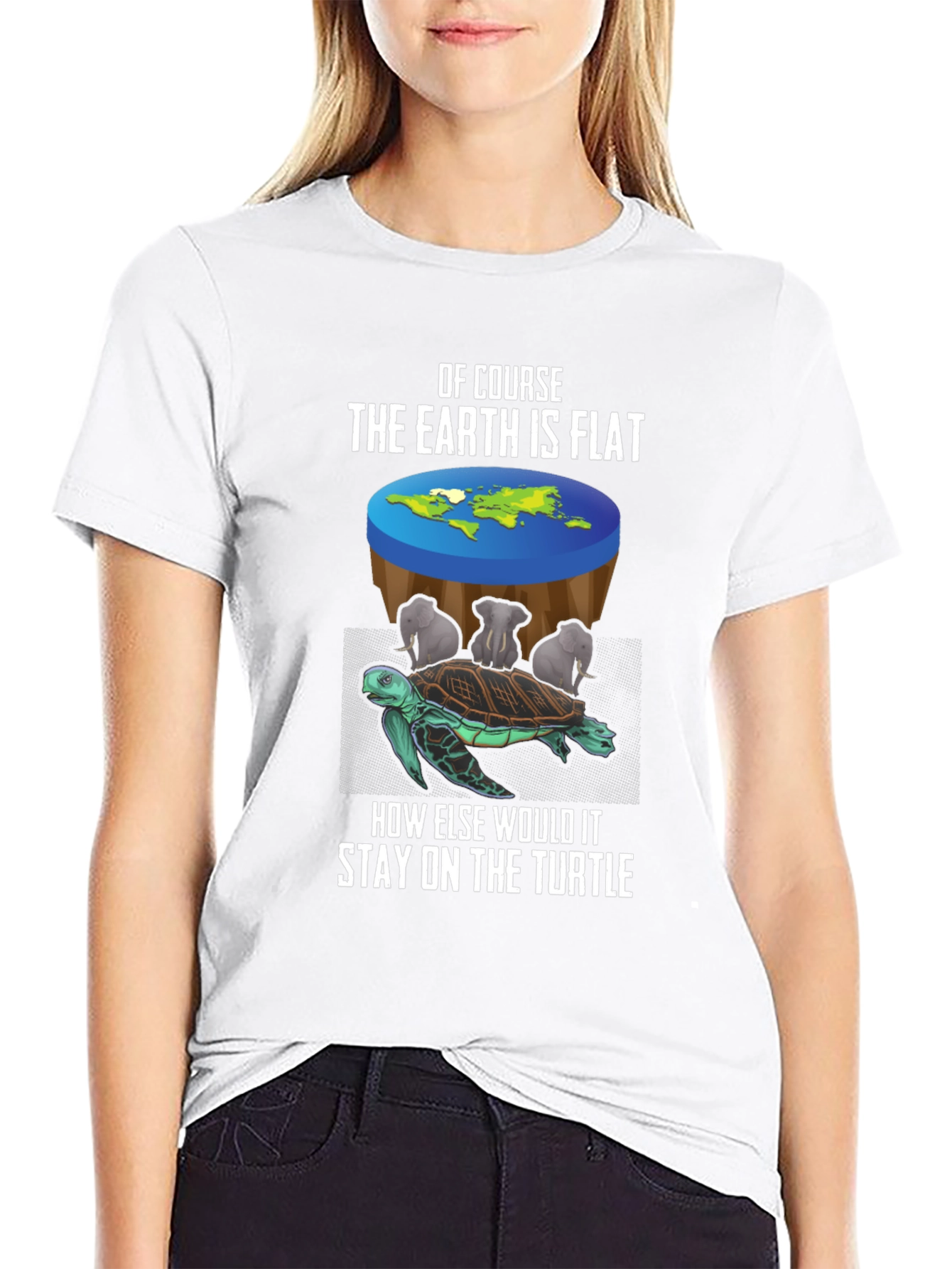 Flat Earth Turtle T-Shirt Conspiracy Theory