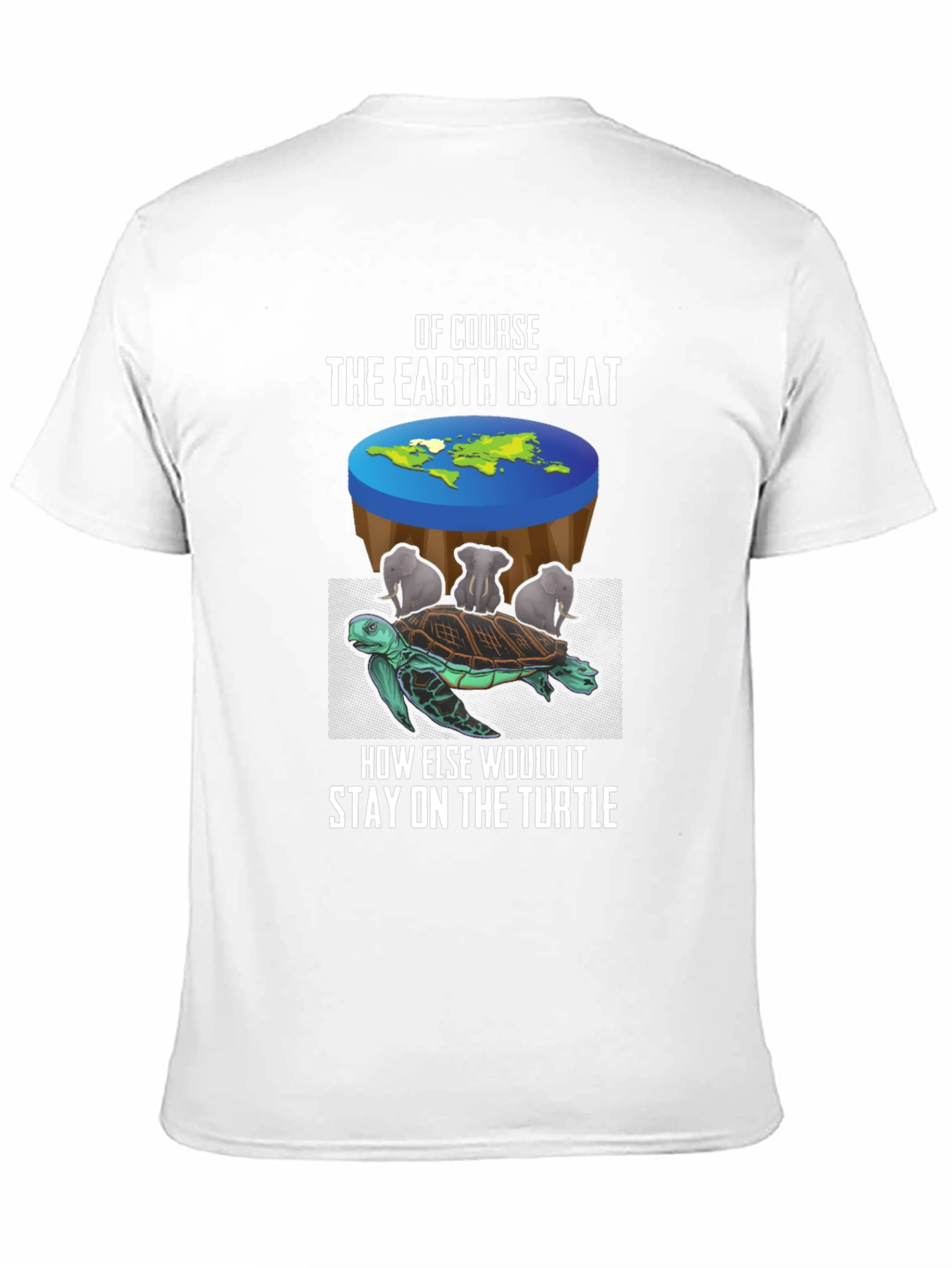 Flat Earth Turtle T-Shirt Conspiracy Theory