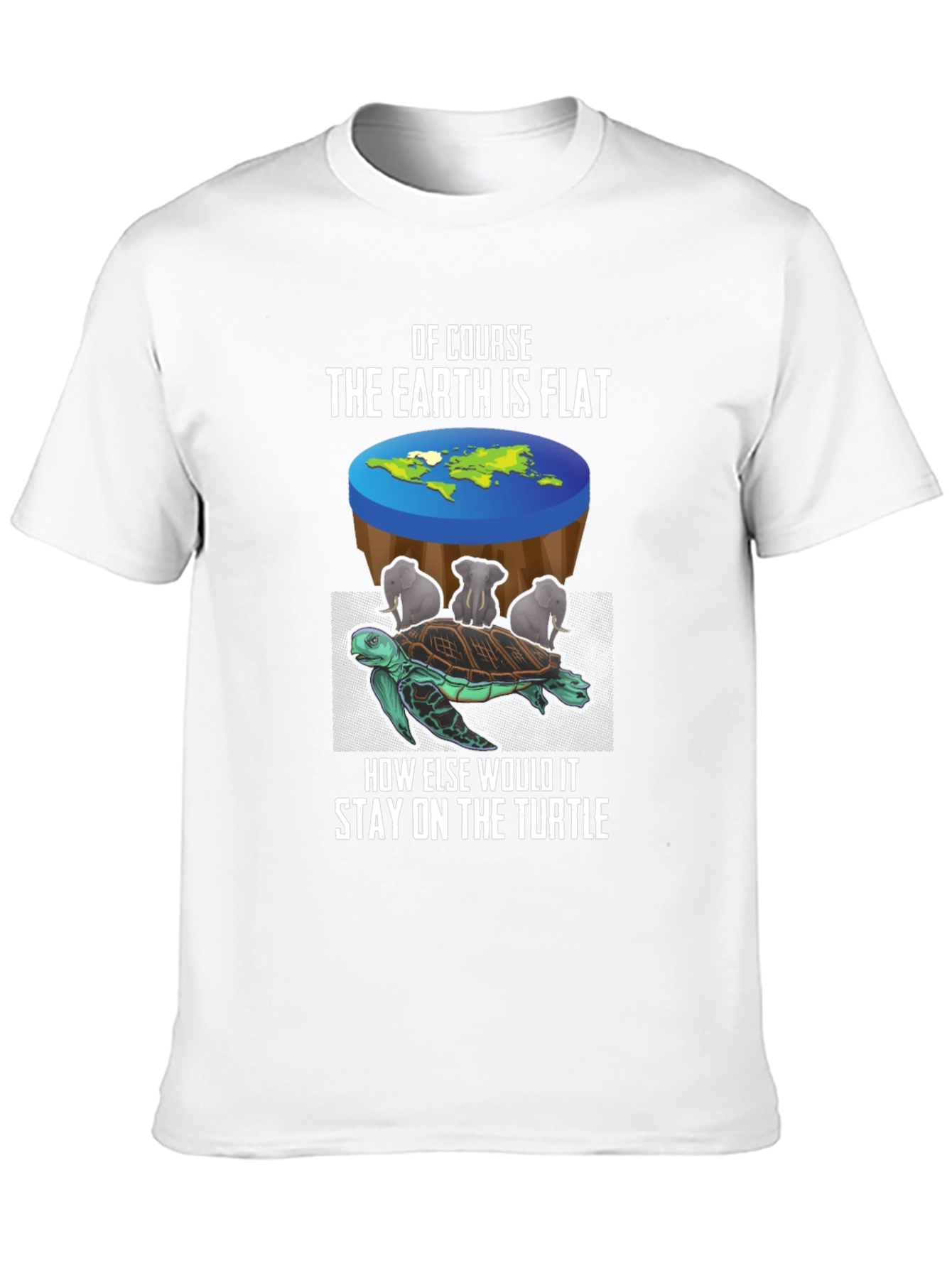 Flat Earth Turtle T-Shirt Conspiracy Theory
