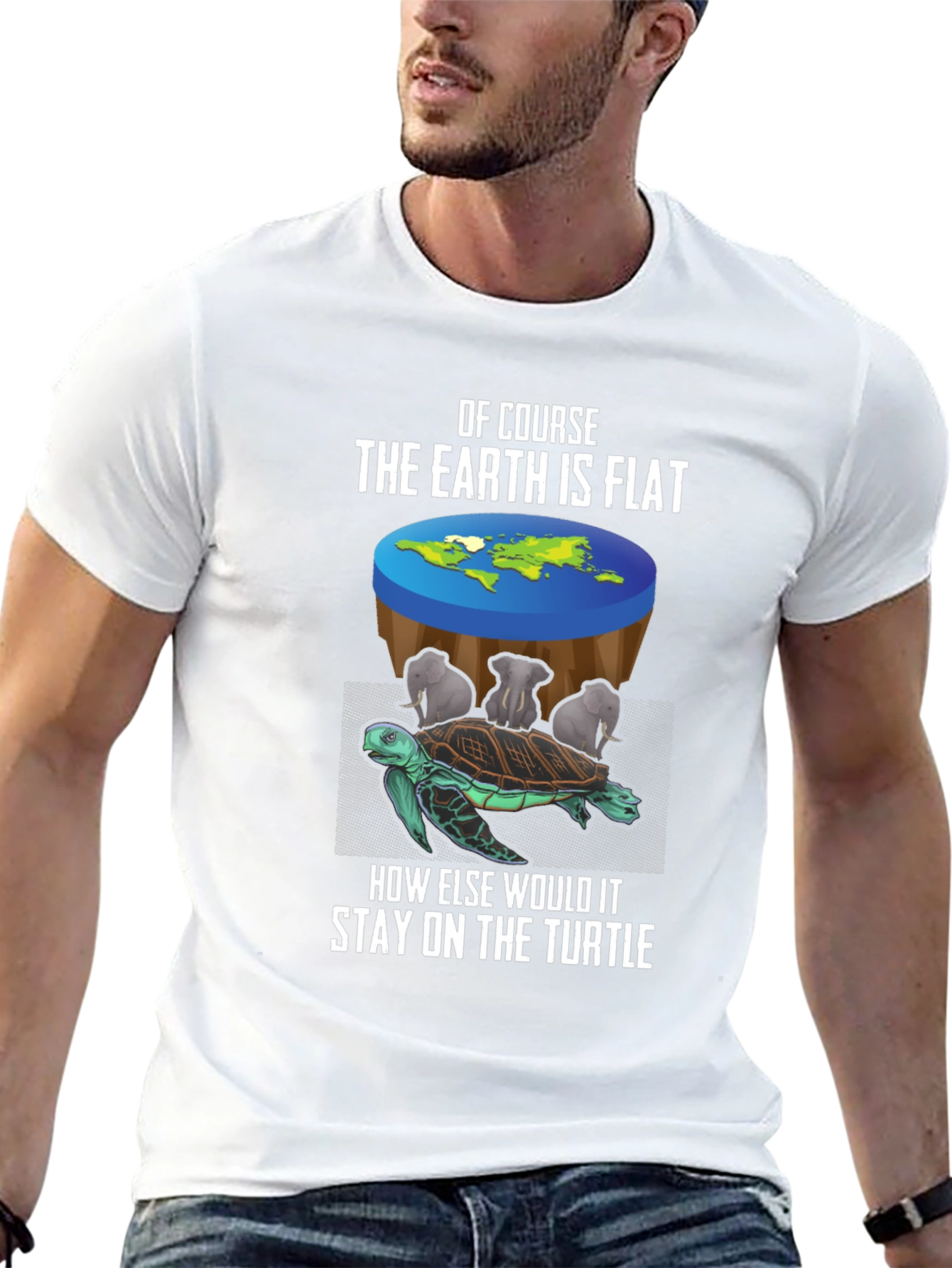 Flat Earth Turtle T-Shirt Conspiracy Theory