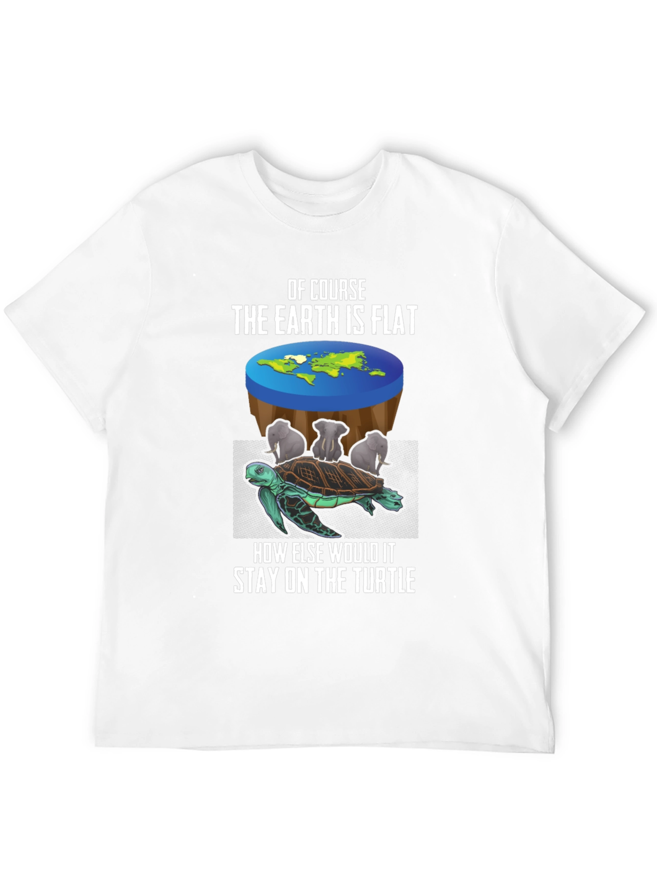 Flat Earth Turtle T-Shirt Conspiracy Theory