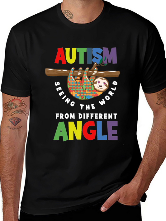 Autism Awareness Sloth T-Shirt - Seeing the World Differently