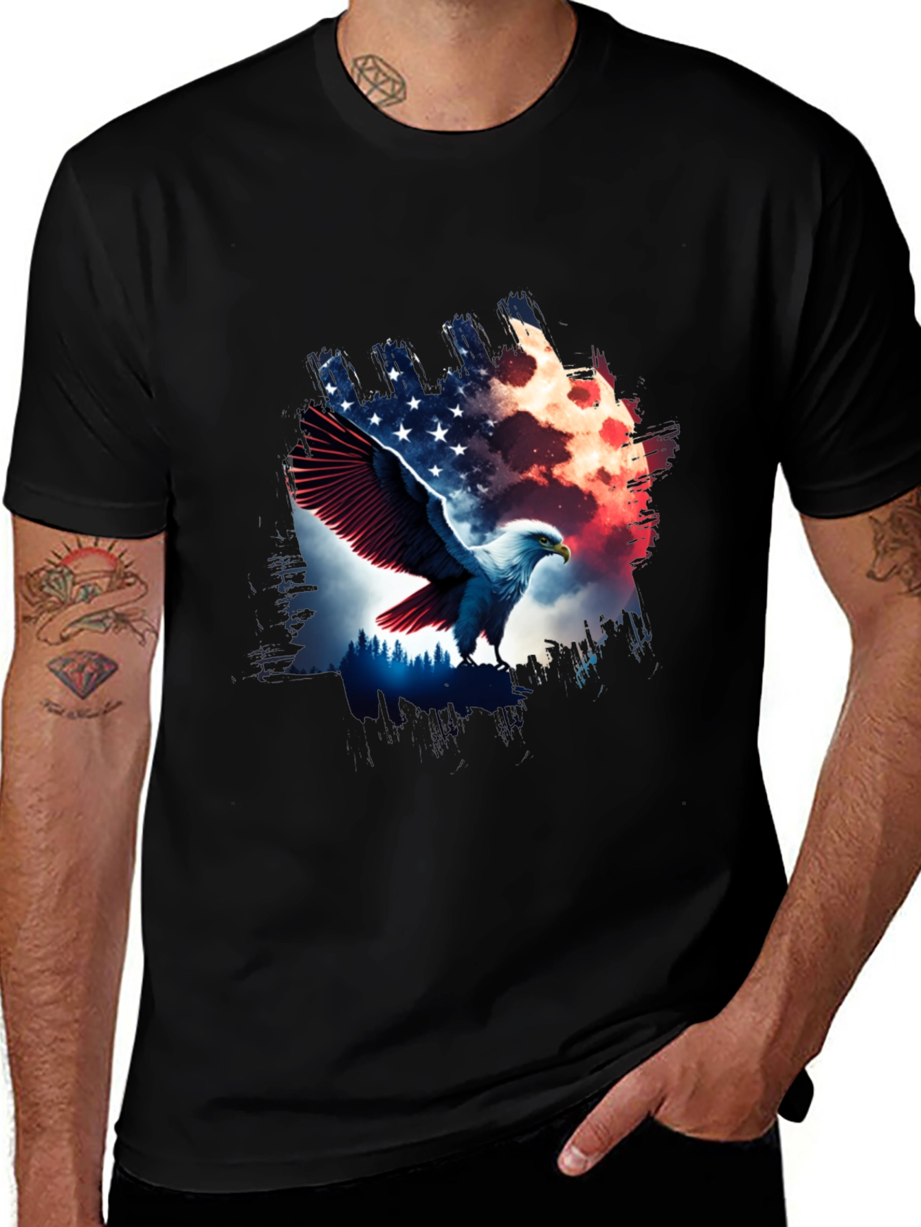 American Eagle Graphic Black T-Shirt