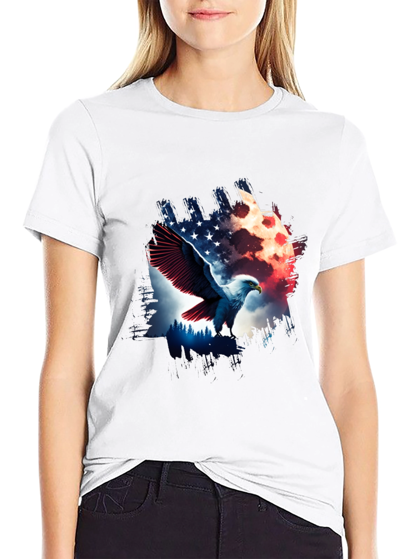 American Eagle Graphic Black T-Shirt