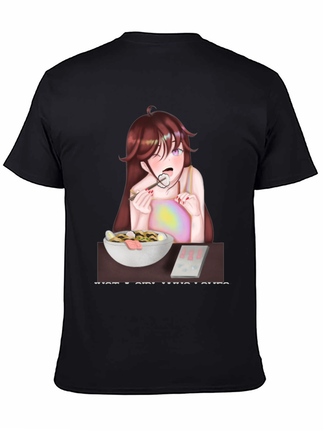 Anime Girl Eating Ramen T-Shirt