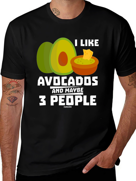 Avocados and Maybe 3 People T-Shirt Funny Graphic Tee