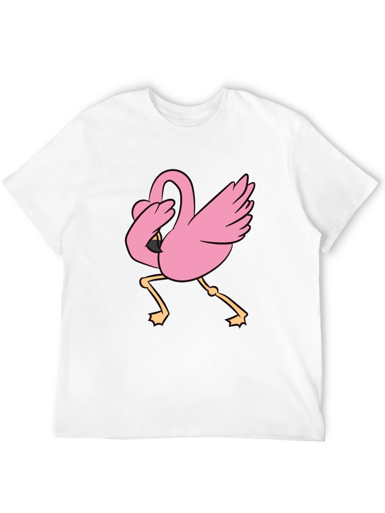 Dabbing Flamingo Black T-Shirt