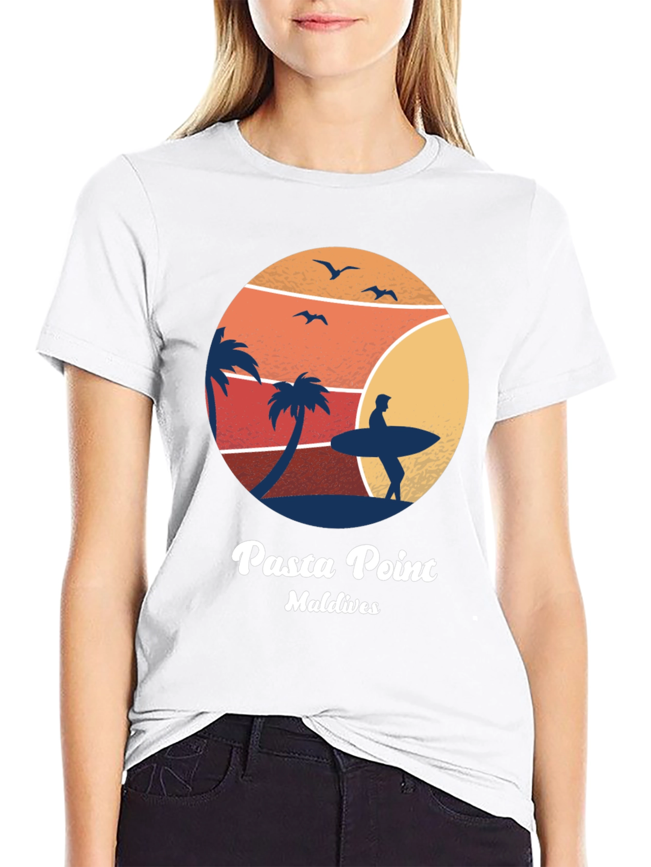 Pasta Point Maldives Surf Graphic T-Shirt