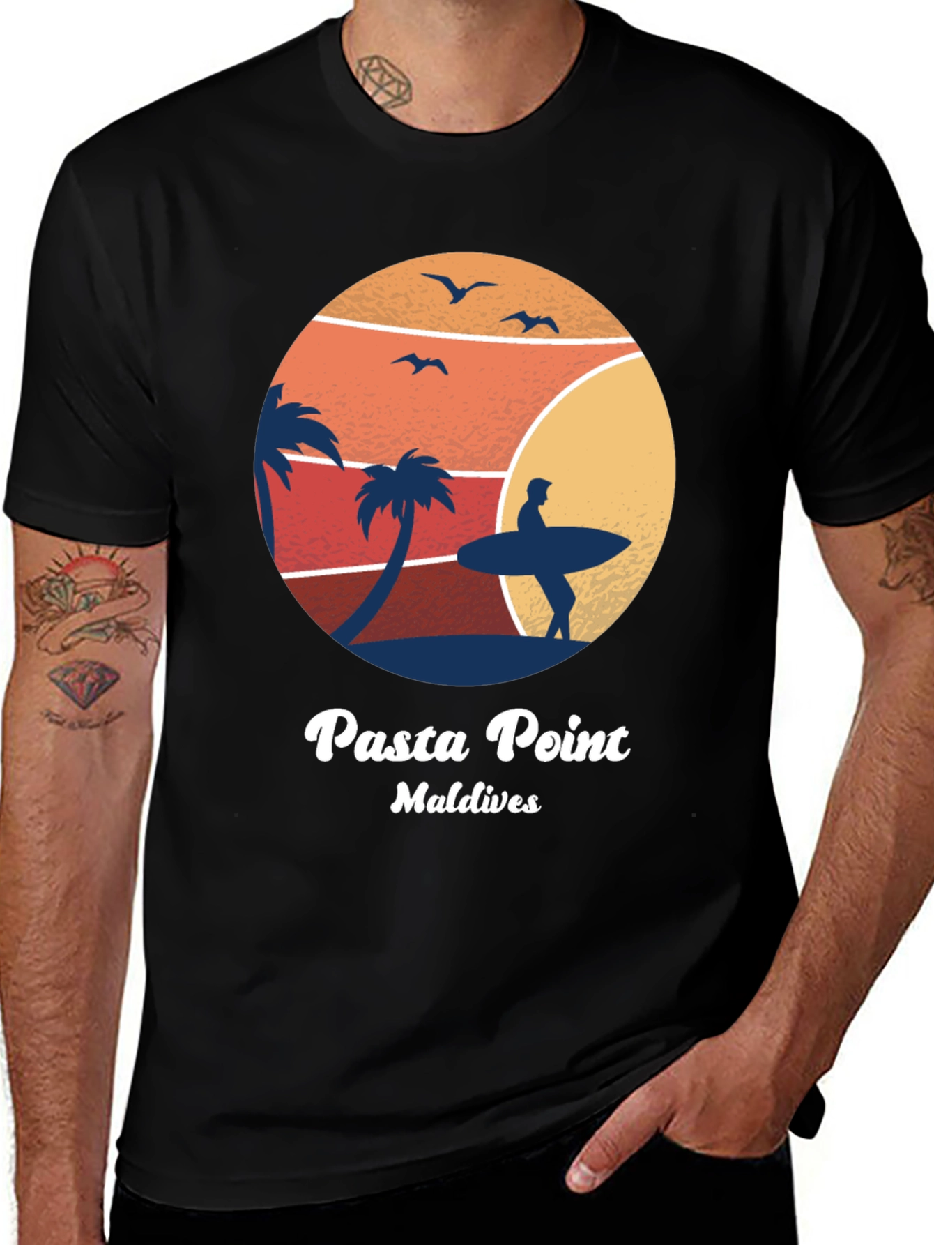 Pasta Point Maldives Surf Graphic T-Shirt