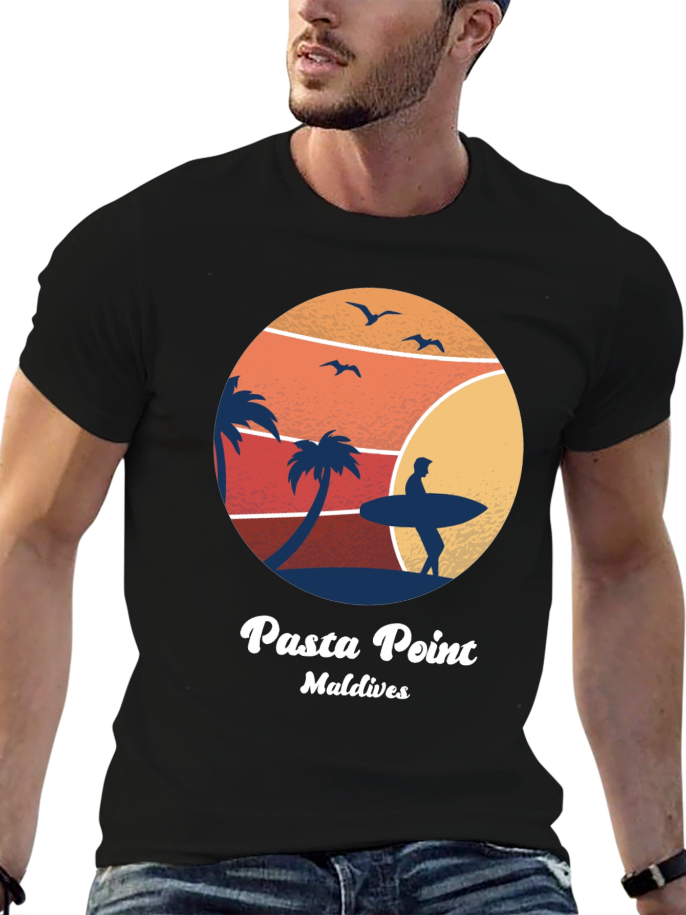 Pasta Point Maldives Surf Graphic T-Shirt