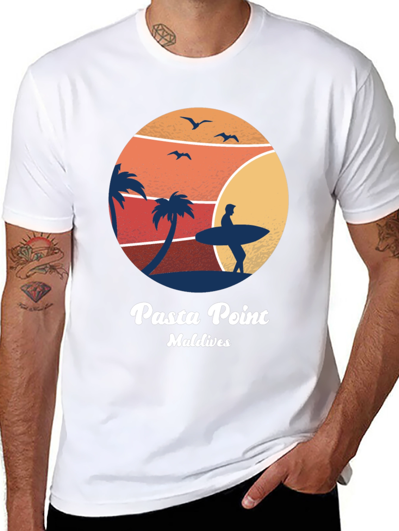 Pasta Point Maldives Surf Graphic T-Shirt